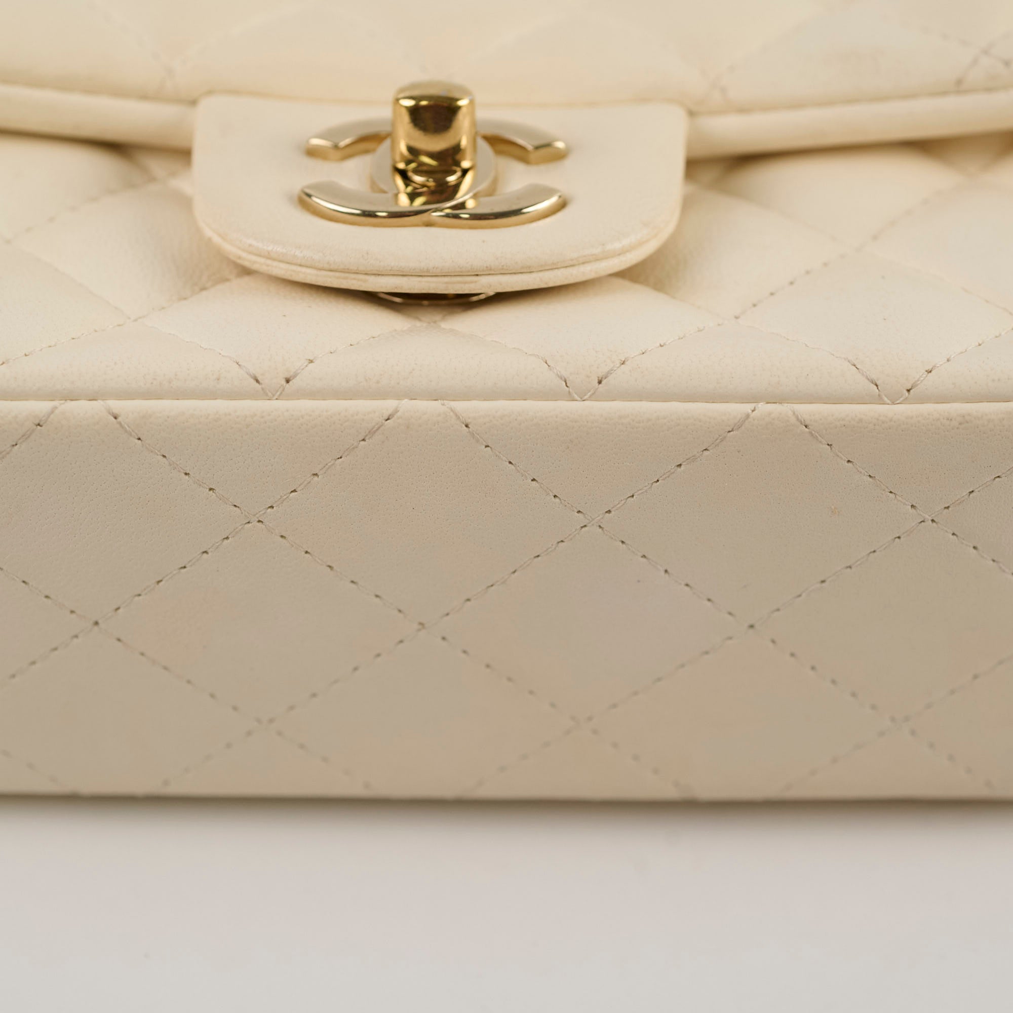 Chanel Mini Rectangular Lambskin Ivory Microchip Bag - Luxury Designer Crossbody Purse for Women, Perfect for Parties, Date Nights & Special Occasions