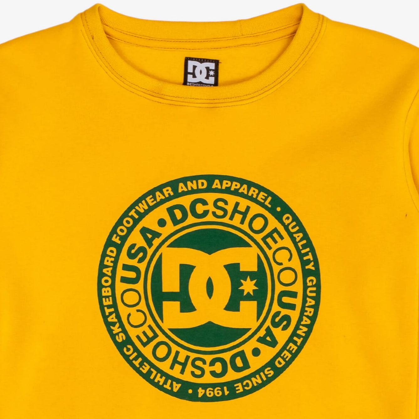 DC Circle Star Yellow Kids' Crewneck Sweatshirt - Soft & Comfortable Pullover for Boys & Girls - Perfect for School, Playdates & Casual Outings