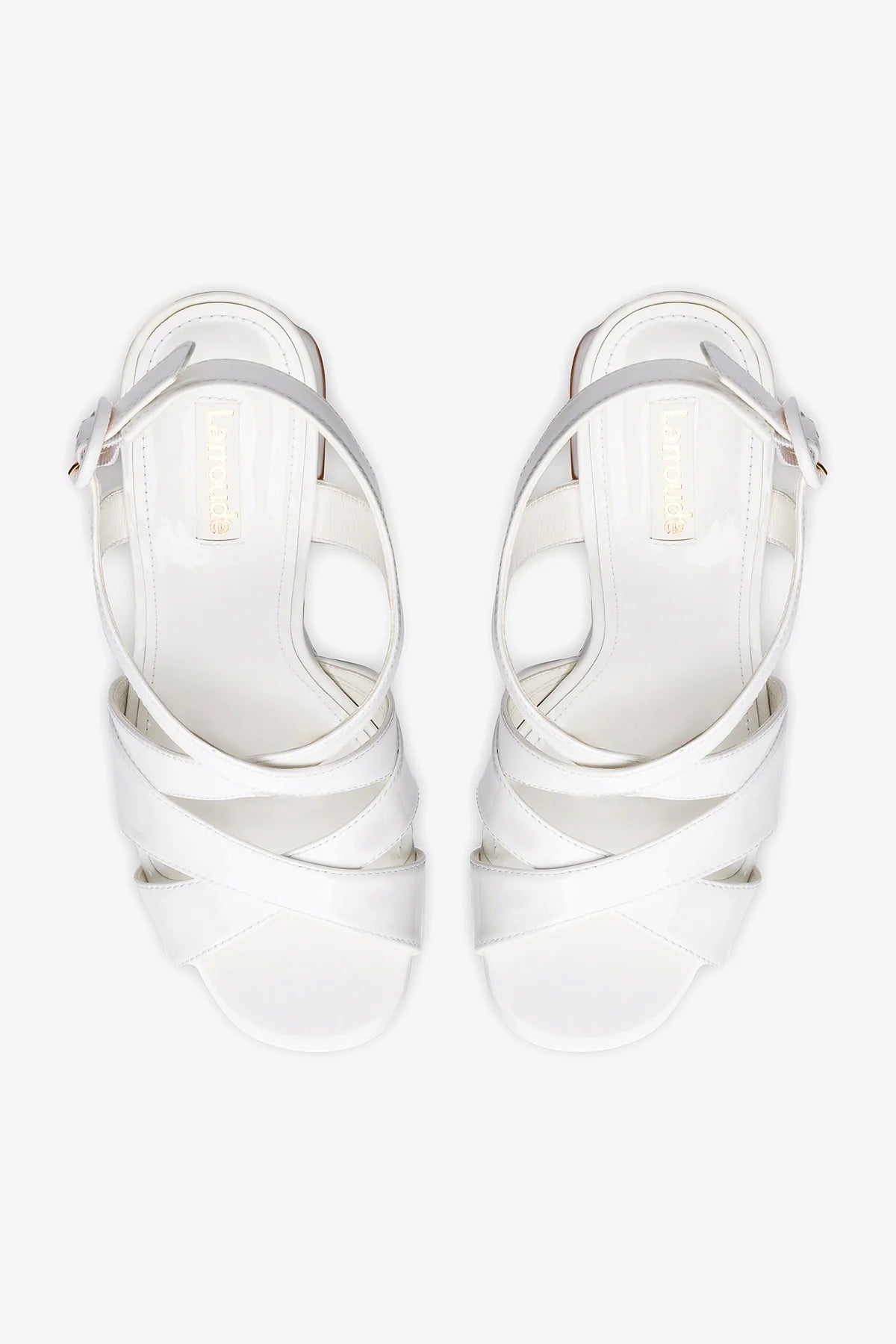 White Patent Leather Bee Sandal - Comfortable & Stylish Women's Sandals for Summer, Beach, and Casual Outings