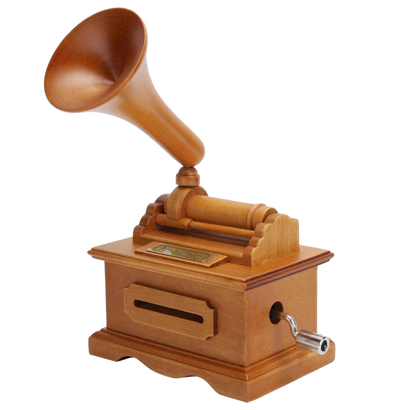 Vintage Hand Crank Music Box - Antique Gramophone Style DIY Musical Gift for Birthday, Wedding & Home Decor | Perfect for Romantic Gifts, Anniversary Presents & Collectors