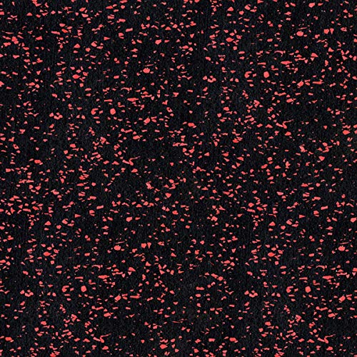 Premium 3/8in (9mm) Thick Red Rubber Floor Mats - 4' x 10' High-Density Gym Flooring for Home Workouts, Exercise Mats, and Protective Floor Covering - Ideal for Home Gyms, Yoga Studios, and Fitness Centers