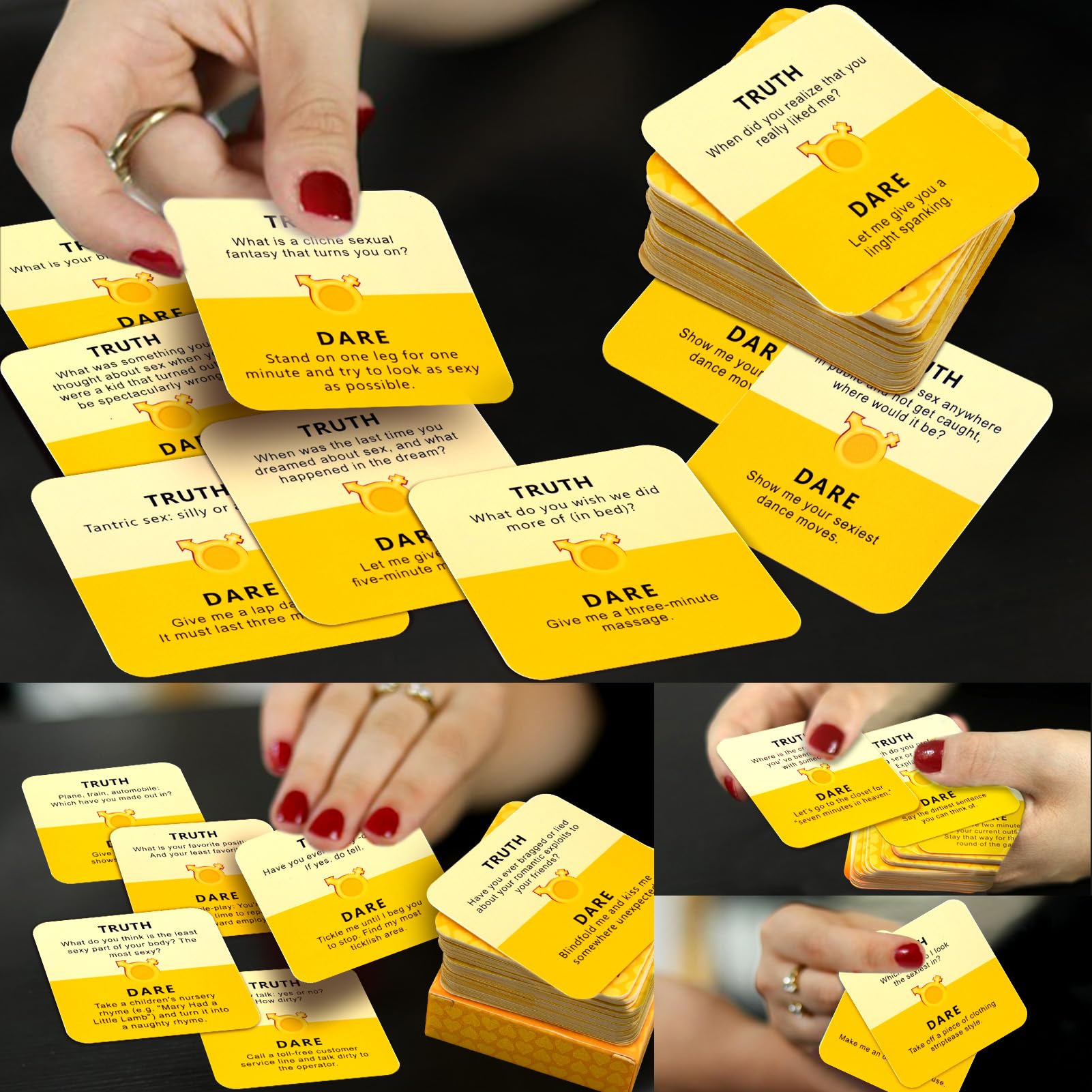 Truth or Dare Sex Card Game for Couples - Romantic Intimacy Deck with 50 Erotic Challenges | Adult Party Game for Date Nights & Spicing Up Relationships (Bilingual English/Spanish)