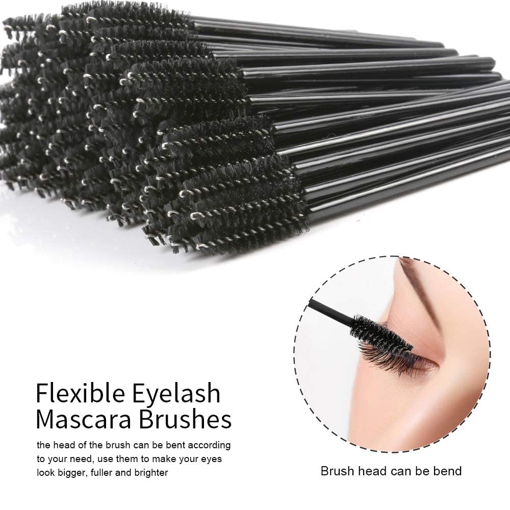 AKADO 50pcs Disposable Lip Wands & Mascara Brushes - Lipgloss Applicators, Lipstick Tester Wands, Eyelash Brushes for Makeup Artists & Beauty Salons (Multicolor) - Perfect for Professional Makeup Application, Sanitary Beauty Sampling, and DIY Cosmetic Mixing