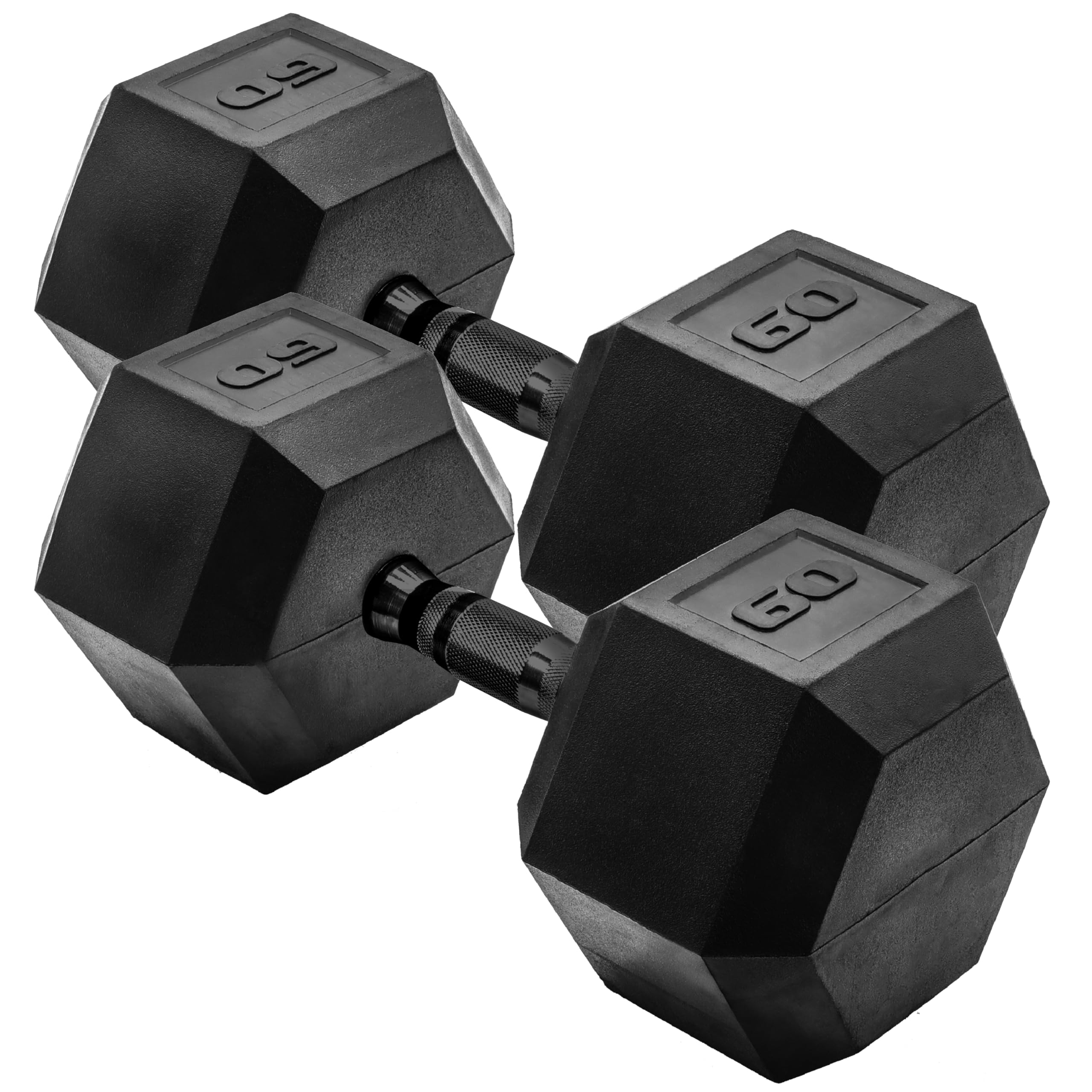 CAP Barbell Coated Dumbbell Set - 5-50lbs Rubber Hex Dumbbells for Home Gym, Strength Training & CrossFit Workouts | Multiple Weight Options & Pairs Available