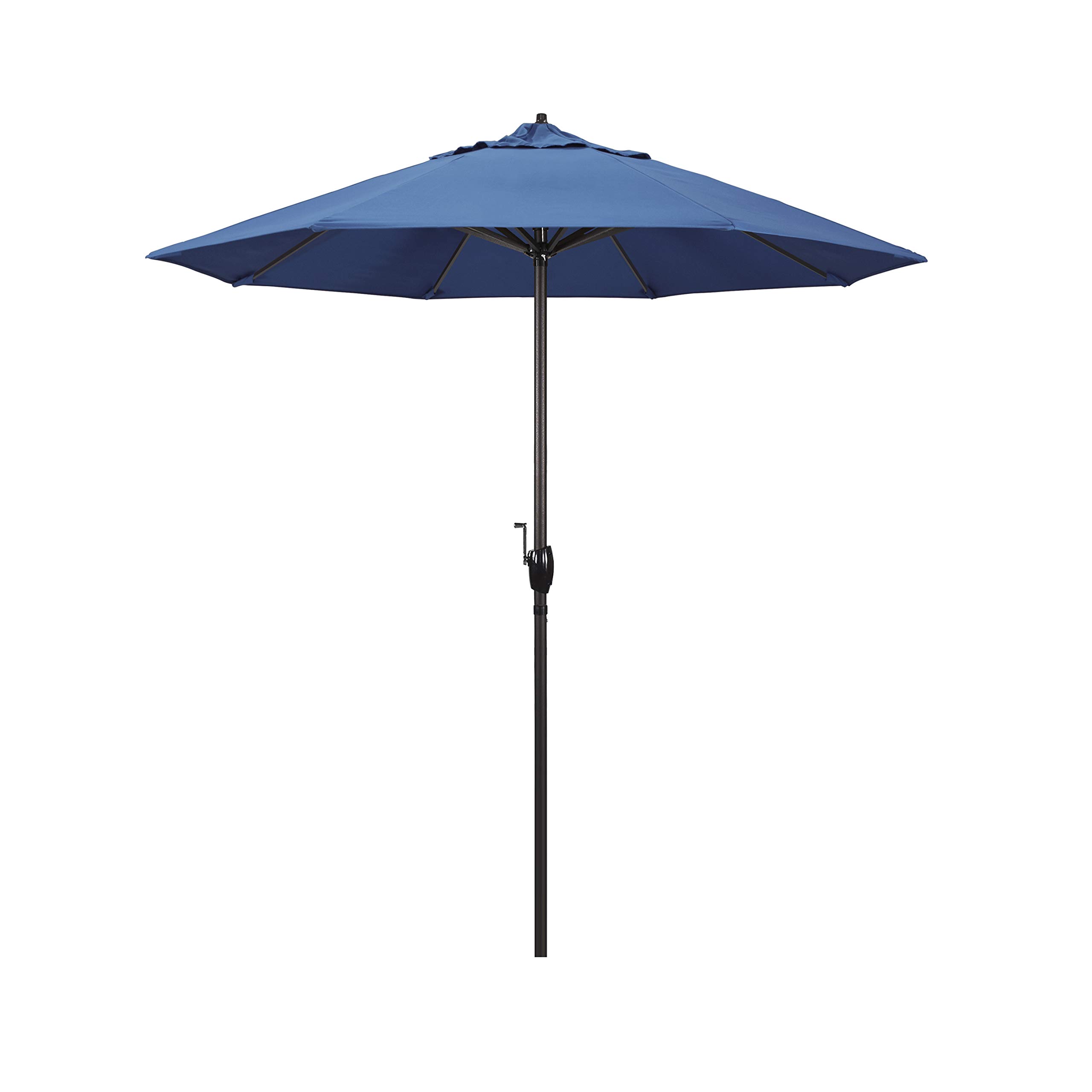 7.5' Frost Blue Patio Umbrella with Crank Lift & Auto Tilt for Outdoor Dining