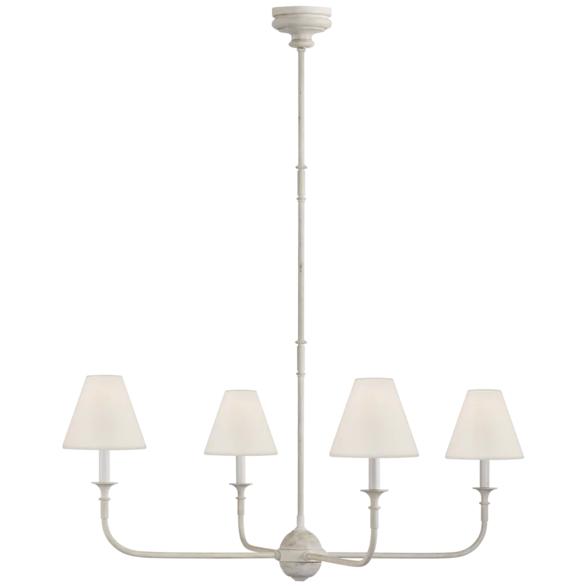 Piaf Chandelier Large in Swedish Gray - Elegant Crystal Ceiling Light Fixture for Dining Room, Living Room & Bedroom