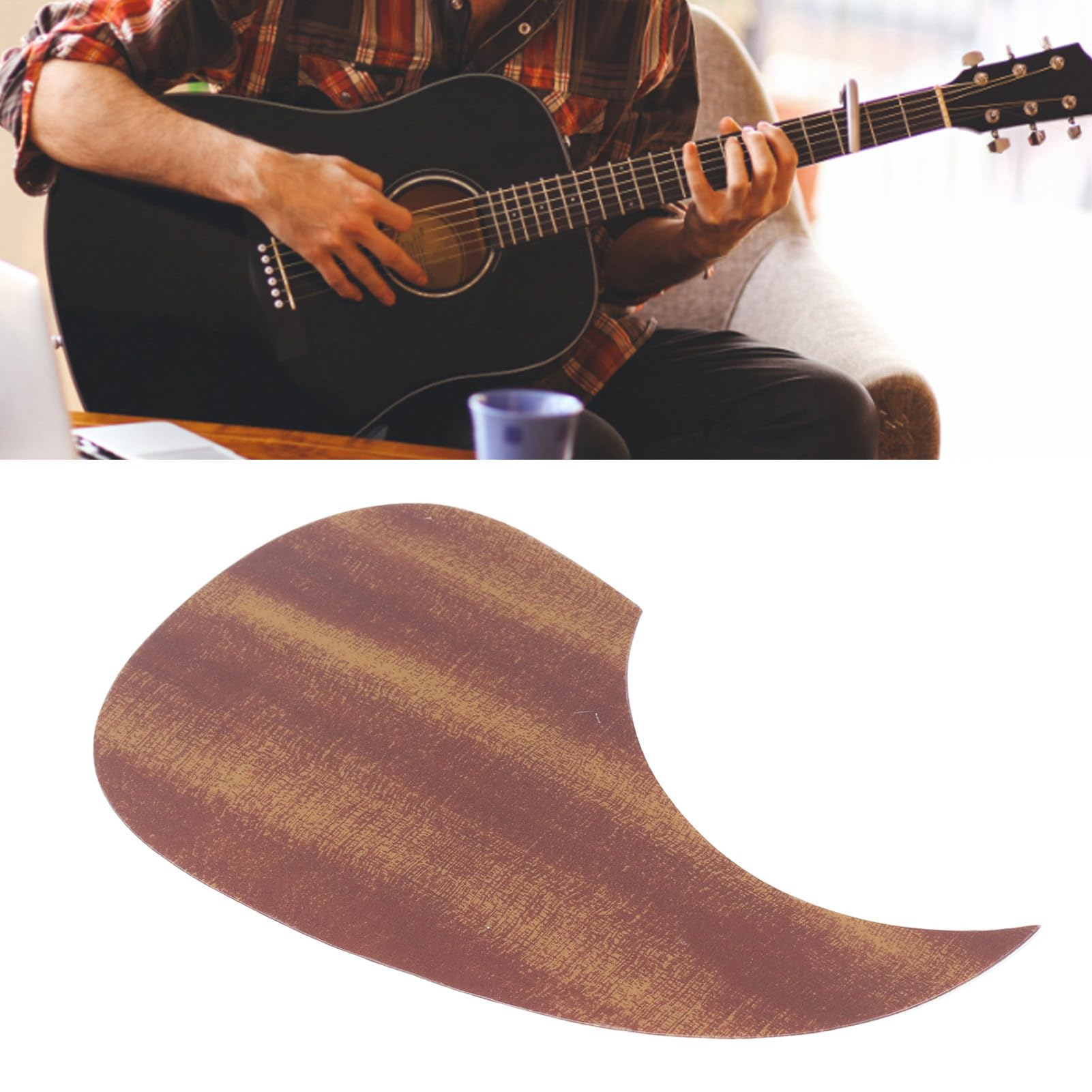 Acoustic Guitar Pickguard - Anti-Scratch PVC Guard Plate & Sticker Replacement Part | Perfect for Guitar Protection & Maintenance