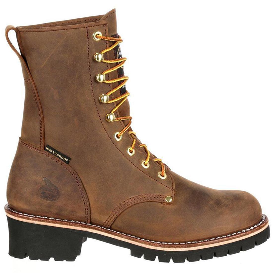 Steel Toe Waterproof 400G Insulated Logger Work Boots for Men - Heavy Duty Safety Shoes for Construction, Hiking & Outdoor Work