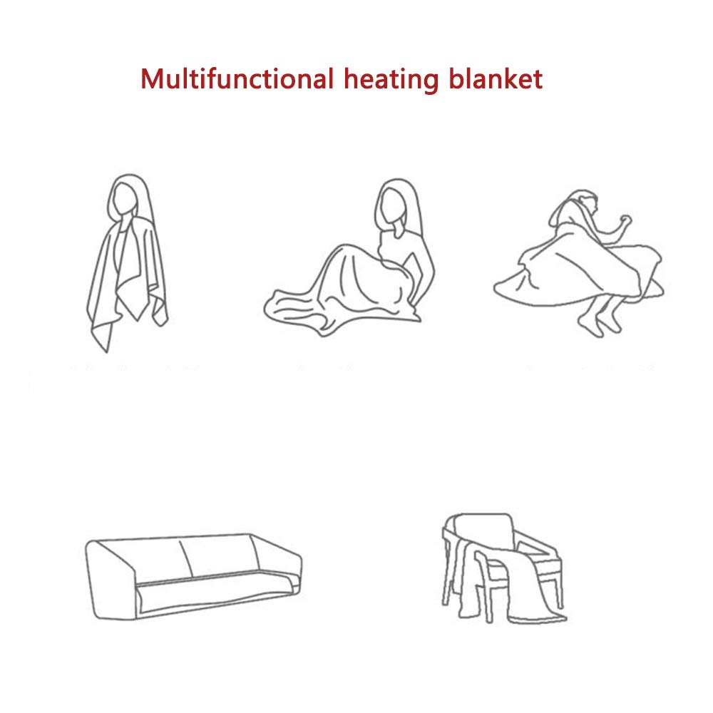 Fast Heating Electric Blanket with Carbon Fiber - 3 Adjustable Heat Settings, Machine Washable, for Home, Office & Car Use - Ideal for Physical Therapy, Health Care & Winter Warmth