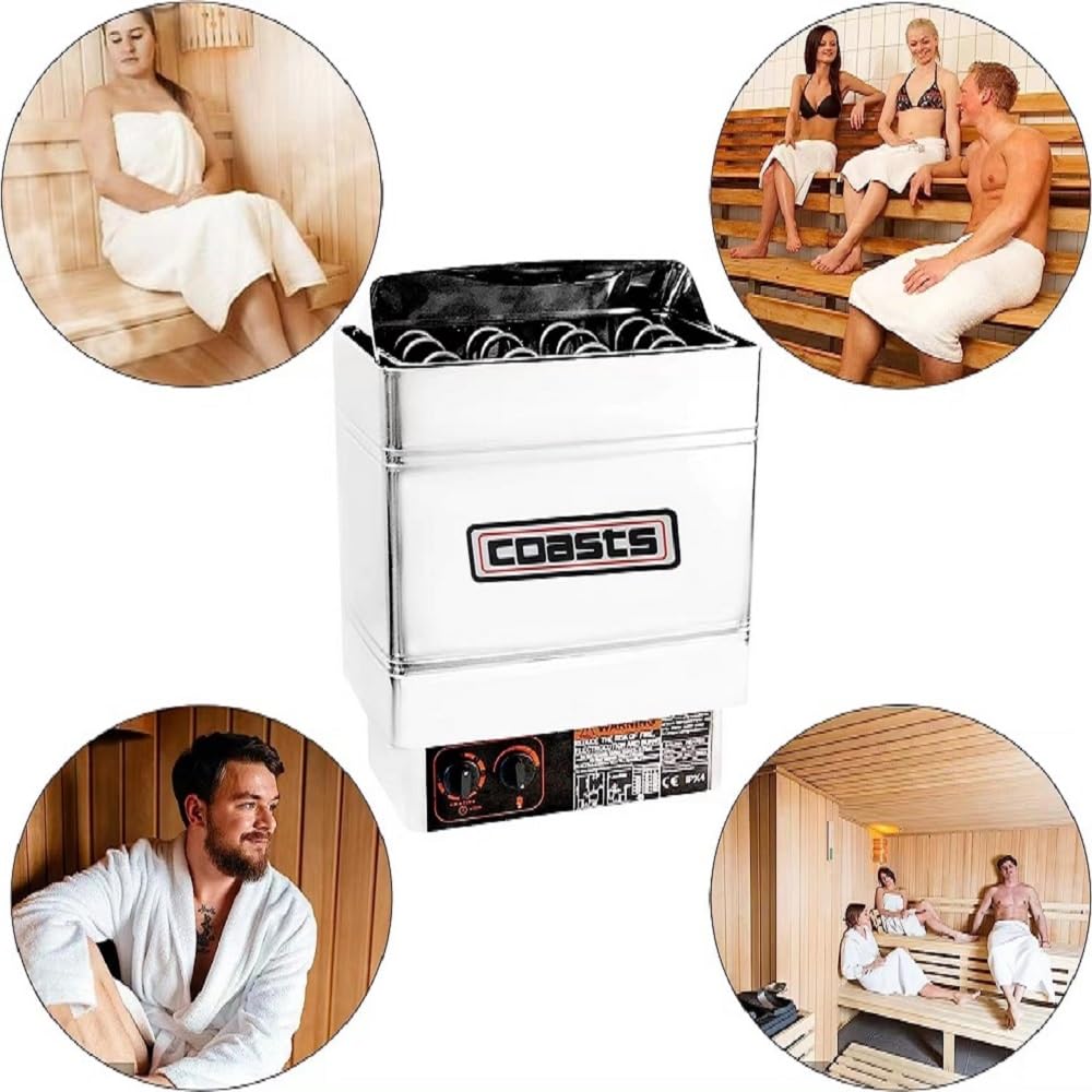 Premium Volcanic Sauna Rocks - 36 lb Box of Natural Sauna Stones for Steam Sauna & Spa | Enhances Steam Quality, Heat Retention | Perfect for Home Saunas, Spas & Wellness Centers