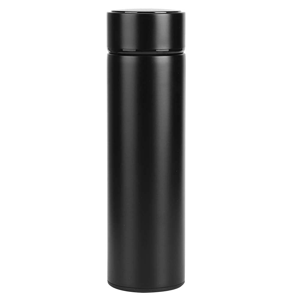 500ml LED Smart Thermal Water Bottle - Vacuum Insulated for Home, Office & Travel (Black)