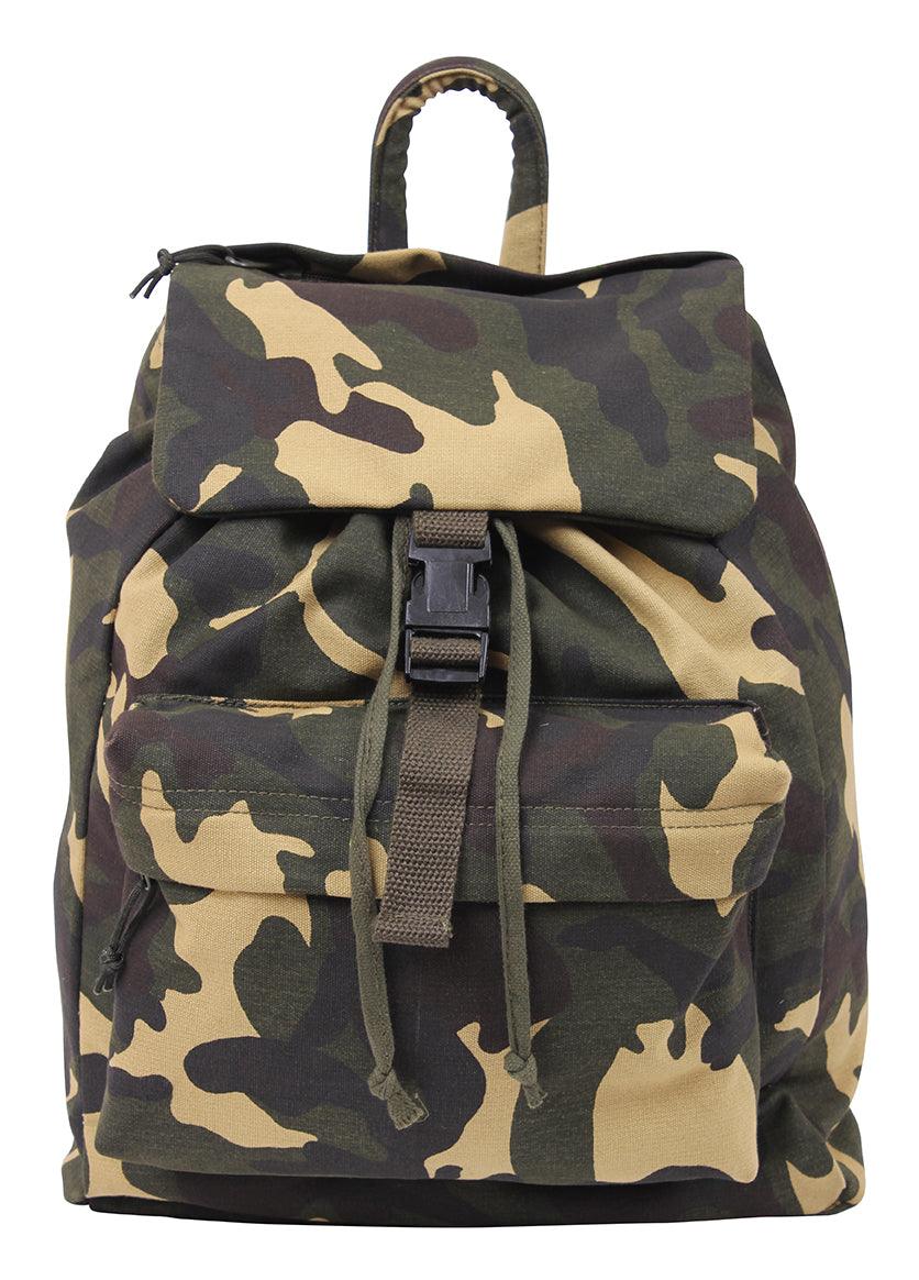Rothco Heavyweight Canvas Daypack - Durable Military Backpack for Hiking, Camping & Travel | Water-Resistant & Spacious Outdoor Daypack