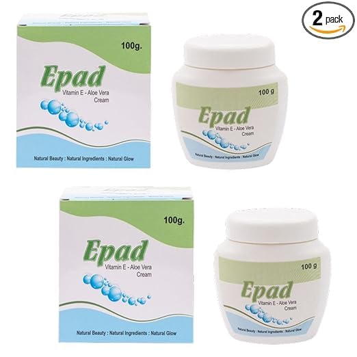 Epad Cream Skin Care Moisturizing Cream with Aloe Vera & Wheat Germ Extracts - Hydrating Face Moisturizer for Dry Skin, Anti-Aging Night Cream - Pack of 2 (Perfect for Daily Skincare Routine & Travel)