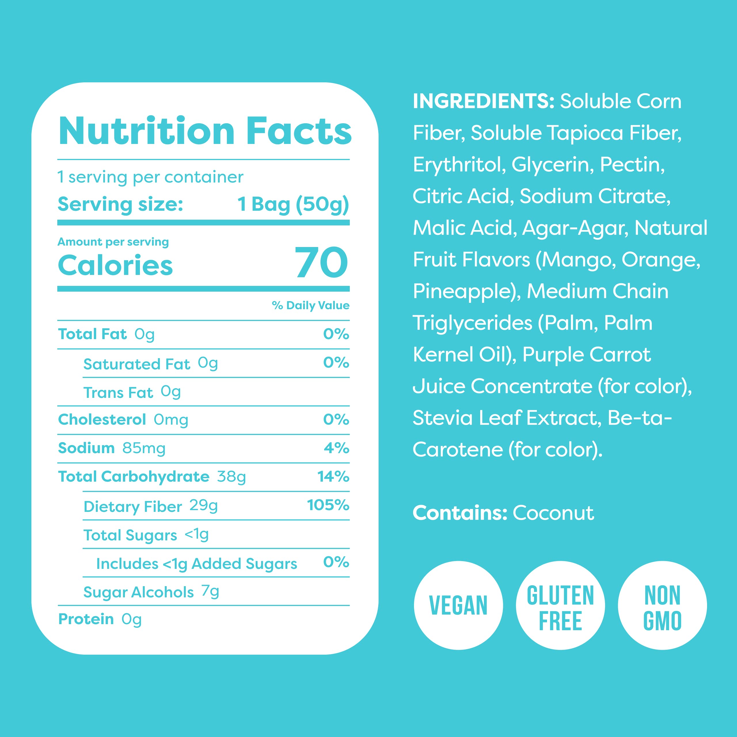 Keto Gummy Rings - Low Carb Vegan Snack for Weight Loss & Energy Boost (24-Pack)