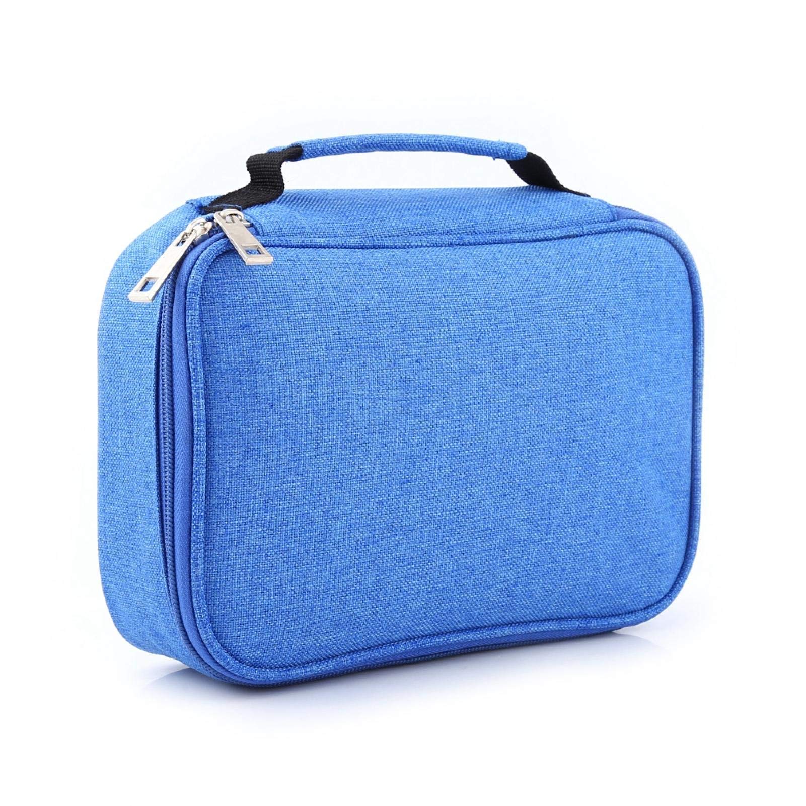 72-Slot Large Capacity Foldable Pencil Case - Multifunctional Fabric Zippered Pencil Organizer for Crayons, Drawing Pencils & Pens (Blue) - Perfect for School, Office & Art Supplies Storage
