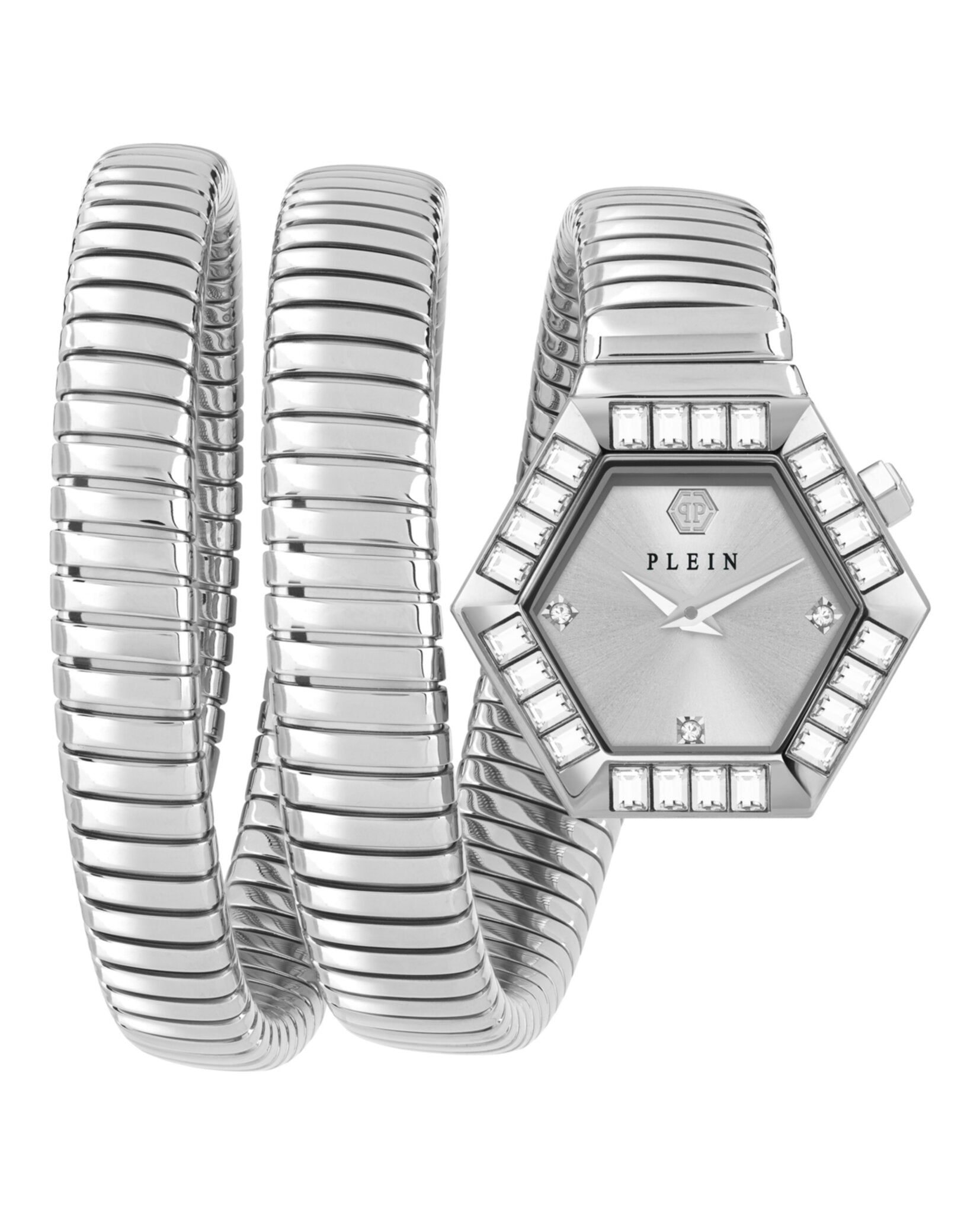 Hexagon Crystal Watch for Men & Women - Elegant Snake Pattern Design - Perfect for Formal Events, Parties & Everyday Wear