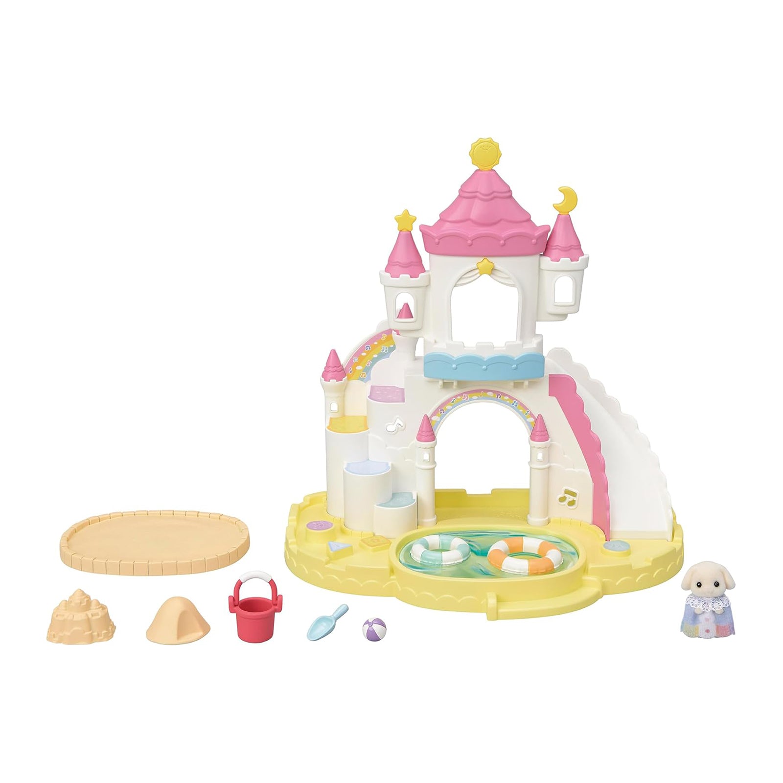 Calico Critters Nursery Sandbox & Pool Playset - Interactive Animal Toy Accessories for Kids Outdoor & Beach Play