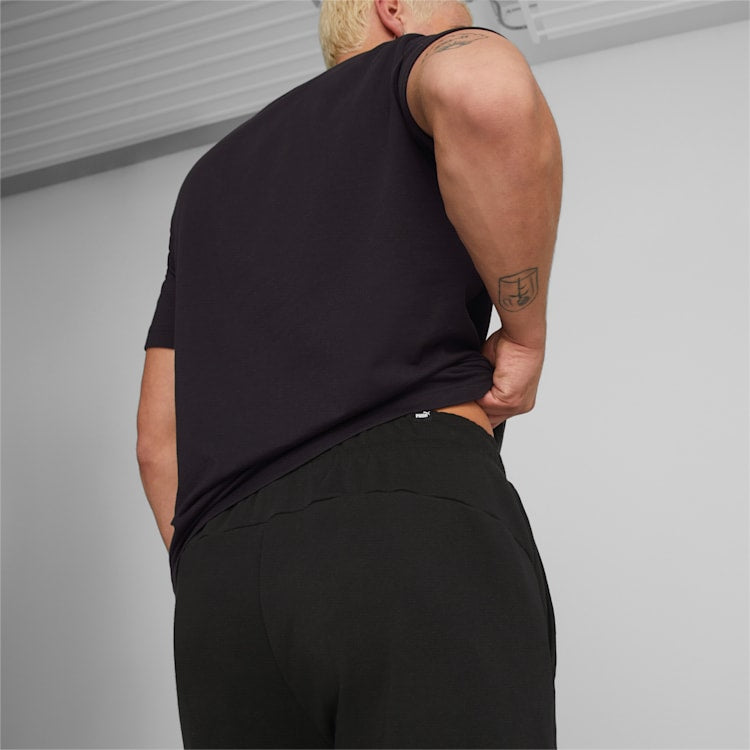 PUMA Men's Essentials 2-Tone Black Shorts - Athletic Running Gym Workout Shorts for Men - Comfortable Casual Sports Shorts for Training, Jogging & Everyday Wear