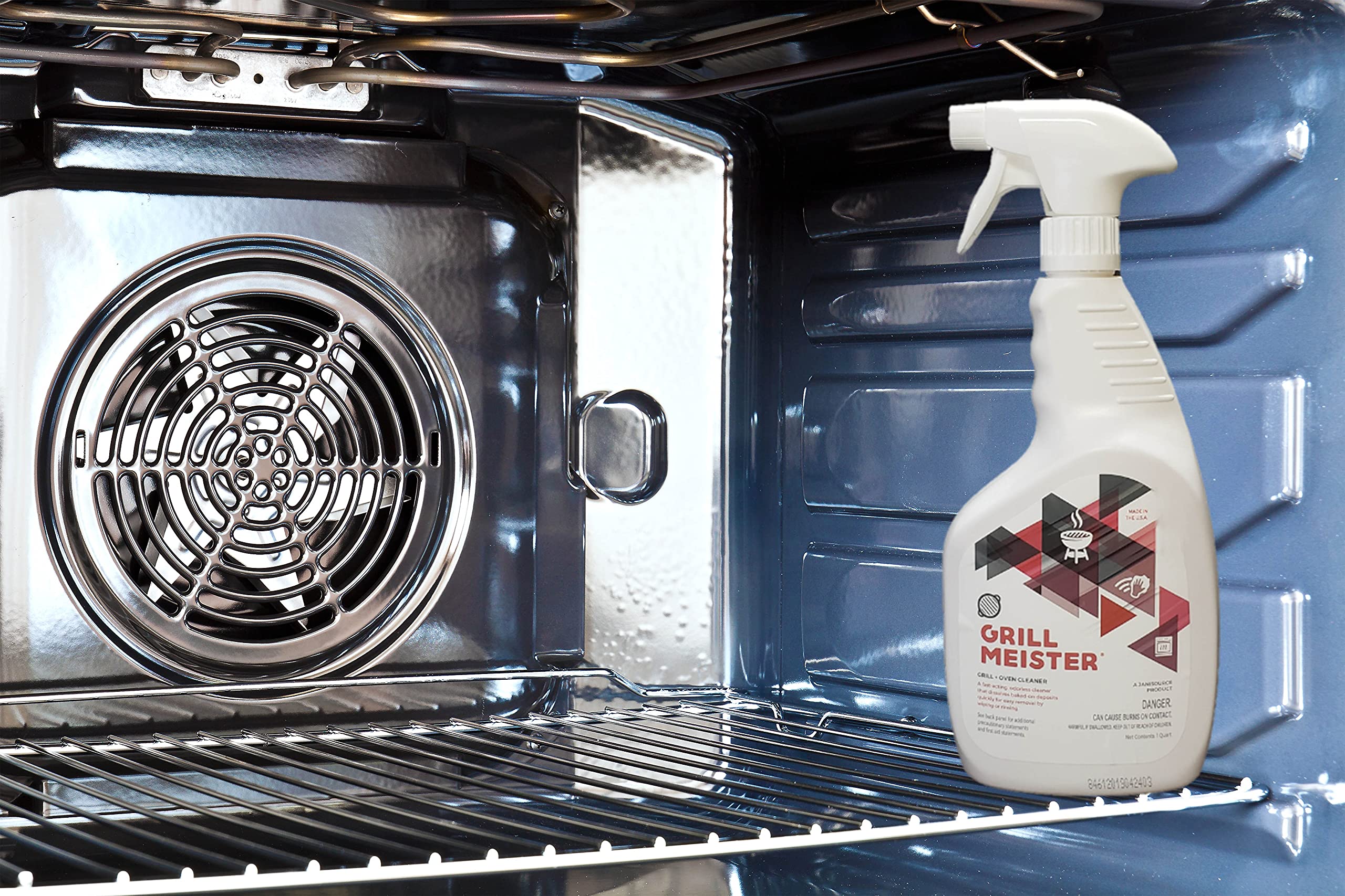 GrillMeister Heavy Duty Grill, Grate, BBQ & Oven Cleaner Degreaser - Quart (12-Pack) - Perfect for Outdoor Cooking, Camping & Backyard BBQ Cleaning