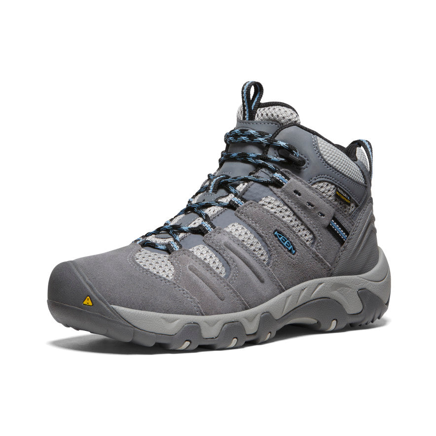 Women's Waterproof Hiking Boots - Steel Grey & Blue Heaven | Outdoor Trekking, Camping & Trail Walking Shoes for Women