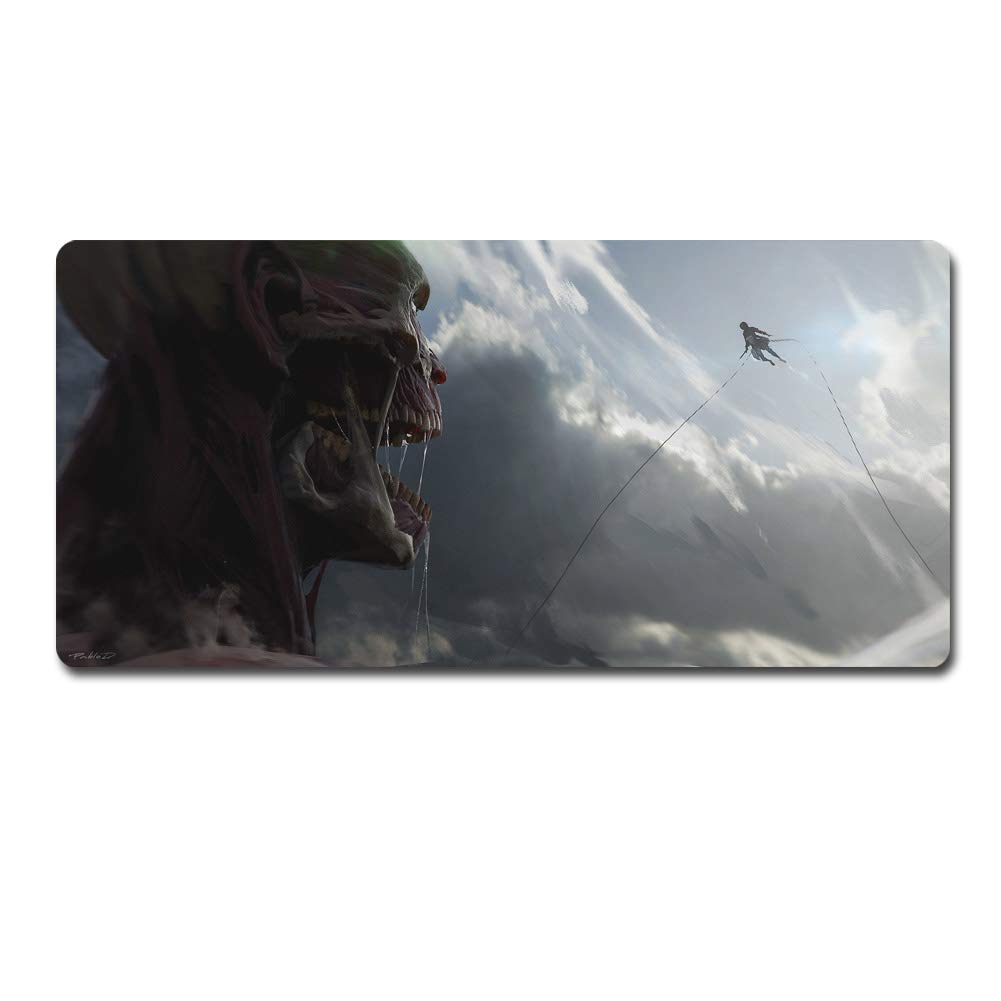 Attack on Titan Anime Mouse Pad - Large Gaming Mouse Mat for PC & Computer Desk, XXL Keyboard Pad - Perfect for Gamers, Anime Fans & Office Use