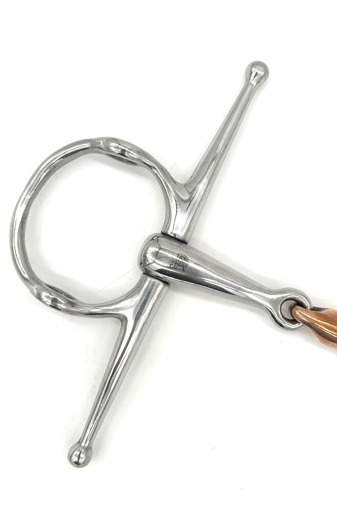 Jake Adams Small Copper Double Jointed Elliptical Nelson Gag Bit - Horse Training Bit for Dressage, Jumping & Western Riding - Comfortable & Durable Equestrian Equipment