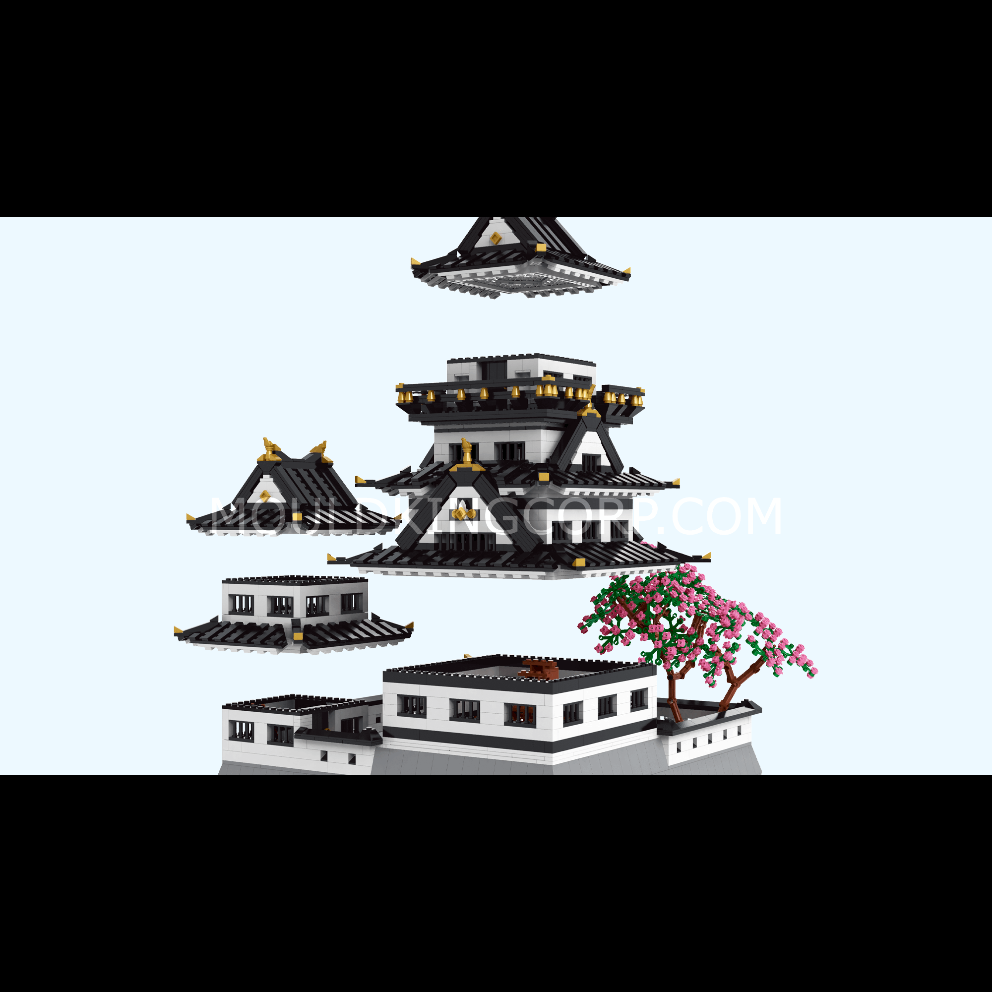 Mould King 22006 Himeji Castle Building Blocks Set - 3086 PCS Japanese Architecture Model Kit for Adults & Teens | DIY Construction Toy, Home Decor, Gift for Collectors
