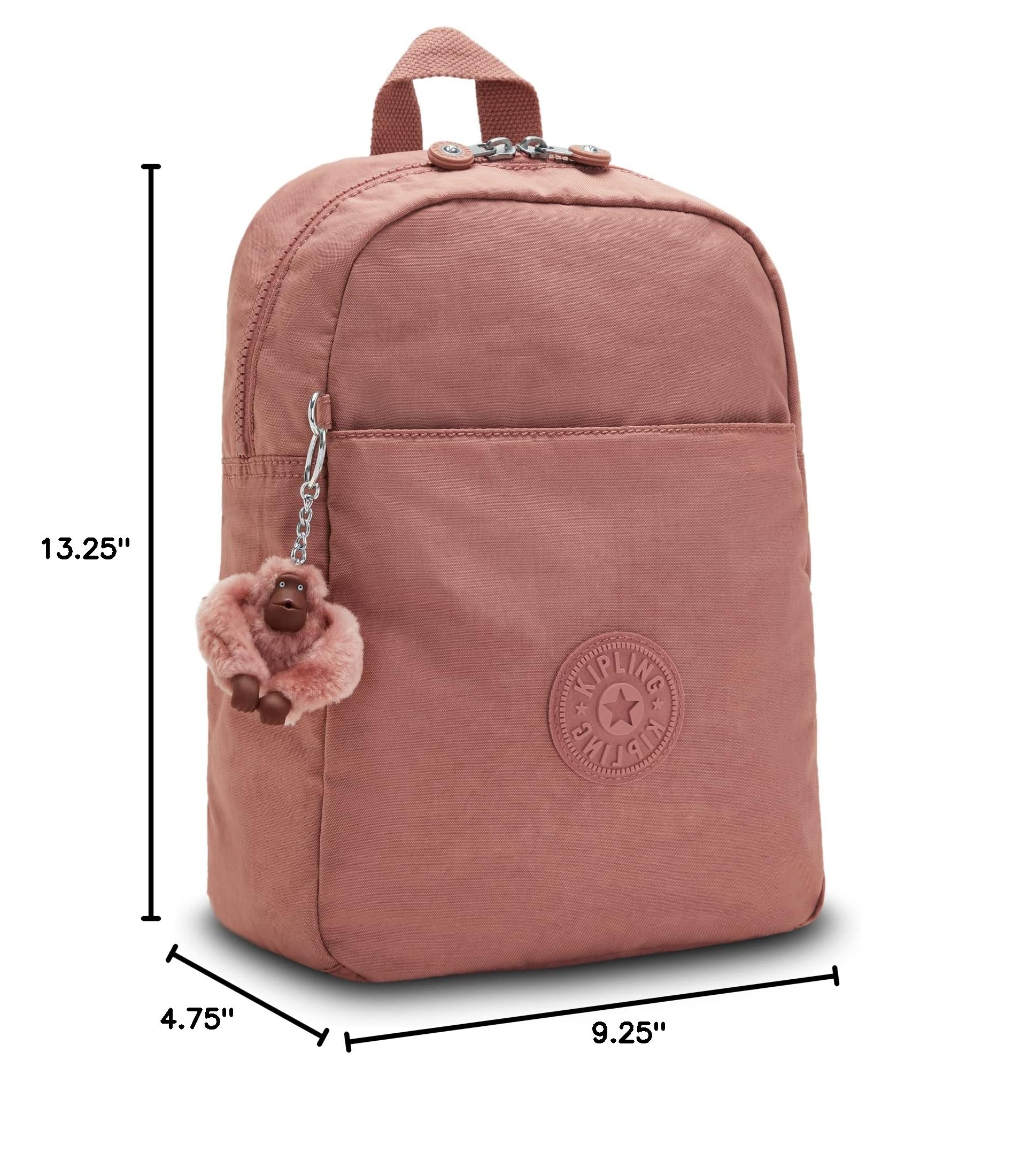 Kipling Women's Ferris Backpack - Adjustable Padded Shoulder Straps, Built-in Accessories Organizer, Durable Nylon Travel Bag with Iconic Monkey Keychain - Perfect for Work, School & Travel