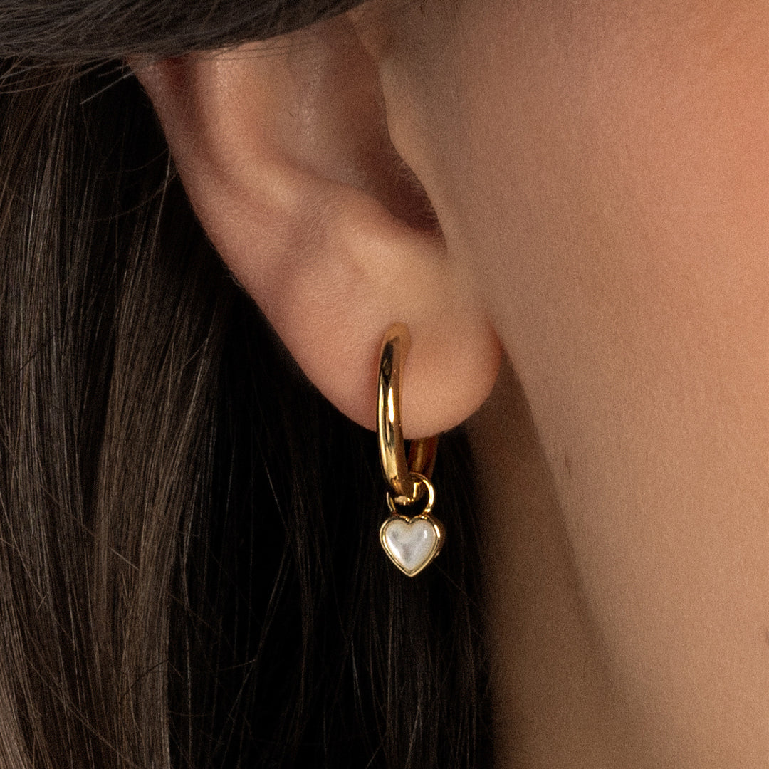Devote Heart Plain Hoops - Minimalist Sterling Silver Hoop Earrings for Women, Everyday Wear & Special Occasions