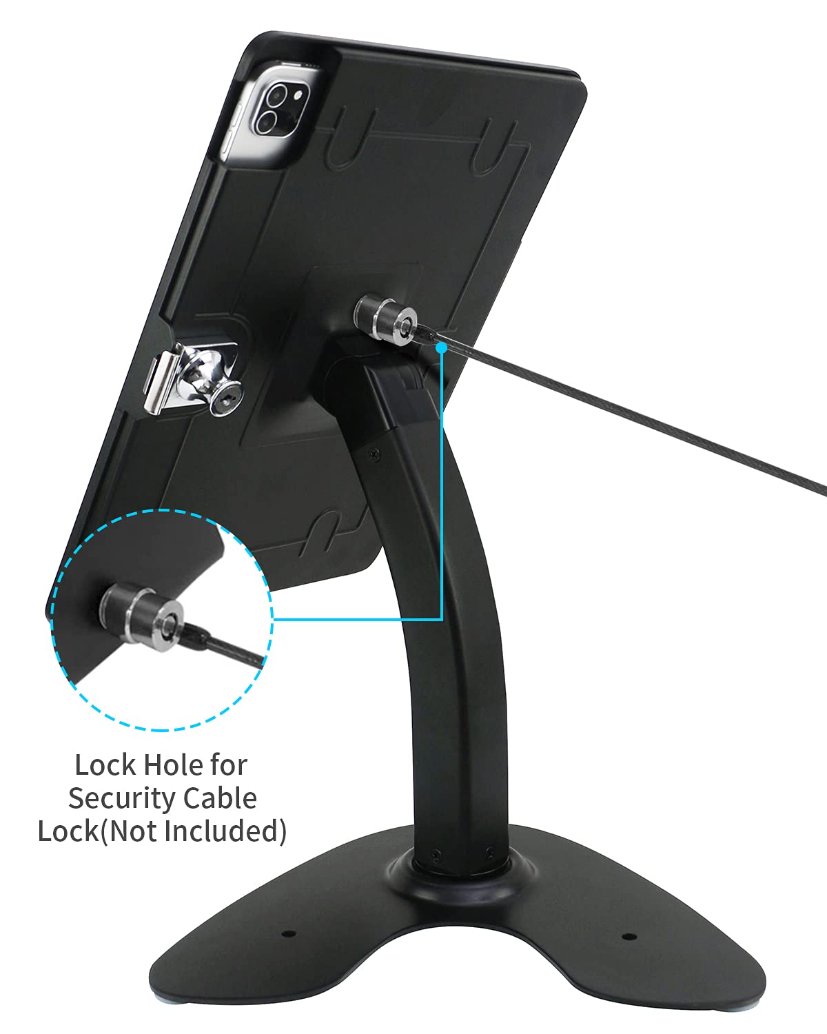 Wall Mount Anti-Theft Security Kiosk Stand for iPad Pro 12.9