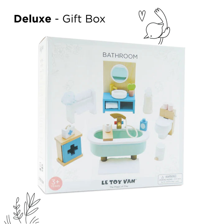 Miniature Wooden Dollhouse Bathroom Set - Realistic DIY Doll Accessories for Kids & Collectors - Perfect for Playrooms, Model Homes & Creative Projects