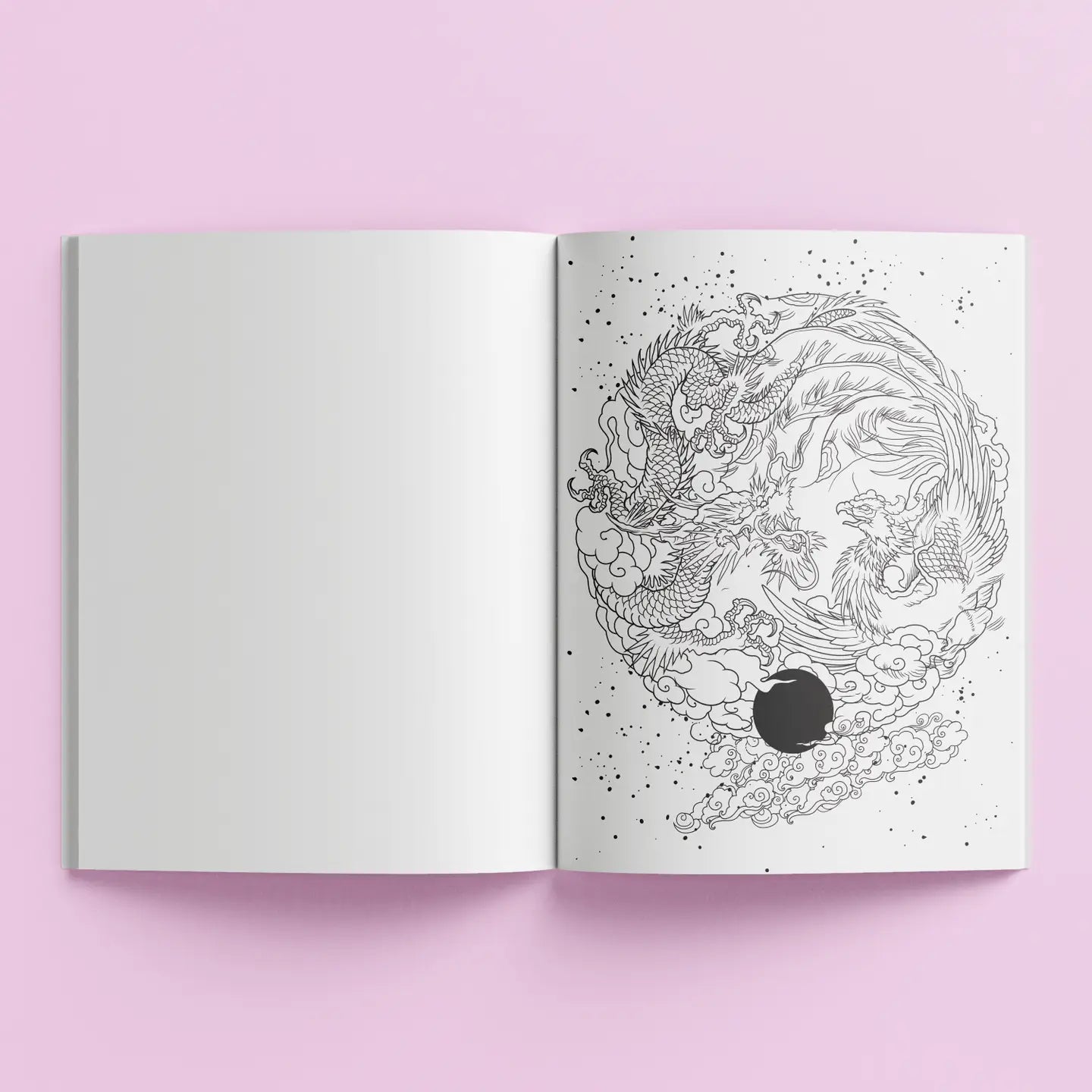 Zen Coloring Book for Adults - Mythical Creatures & Fantasy Art - Stress Relief & Mindfulness Meditation - Perfect for Relaxation, Art Therapy & Creative Inspiration
