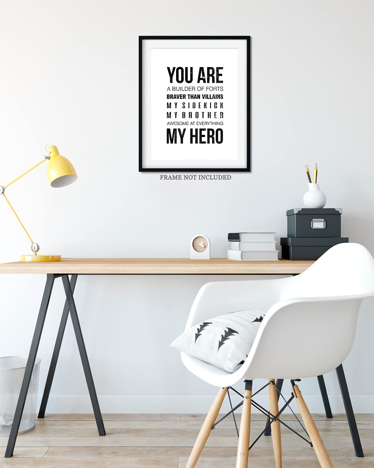 Govivo You Are My Hero Wall Art Print - 11x14 Inspirational Typography Decor for Home & Office - Motivational Quote Poster on Premium Photo Paper - Perfect for Living Room, Bedroom & Gift Giving