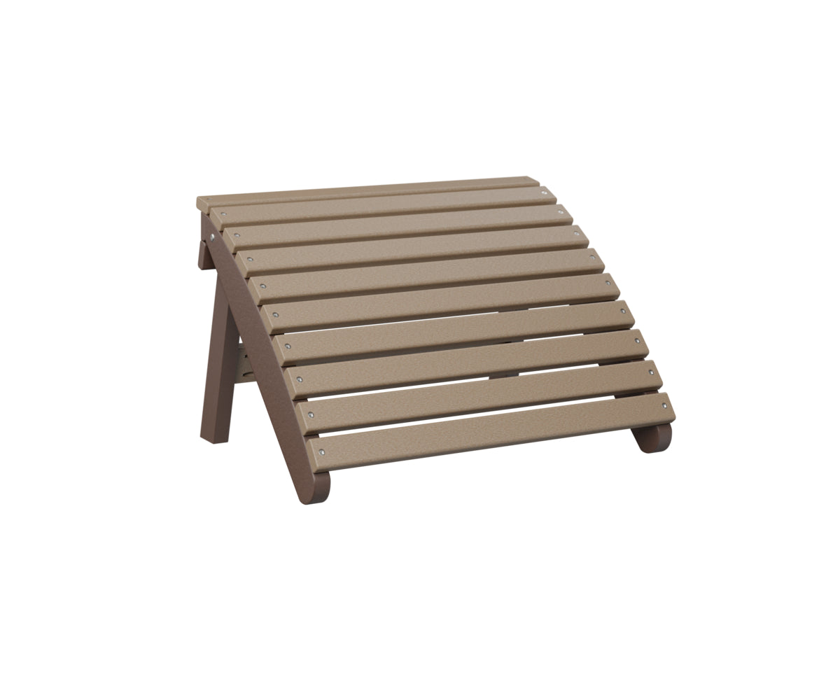 Berlin Gardens Folding Adirondack Footstool - Outdoor Patio Furniture, Portable Foot Rest for Garden, Deck, Poolside & Camping - Lightweight & Durable Design