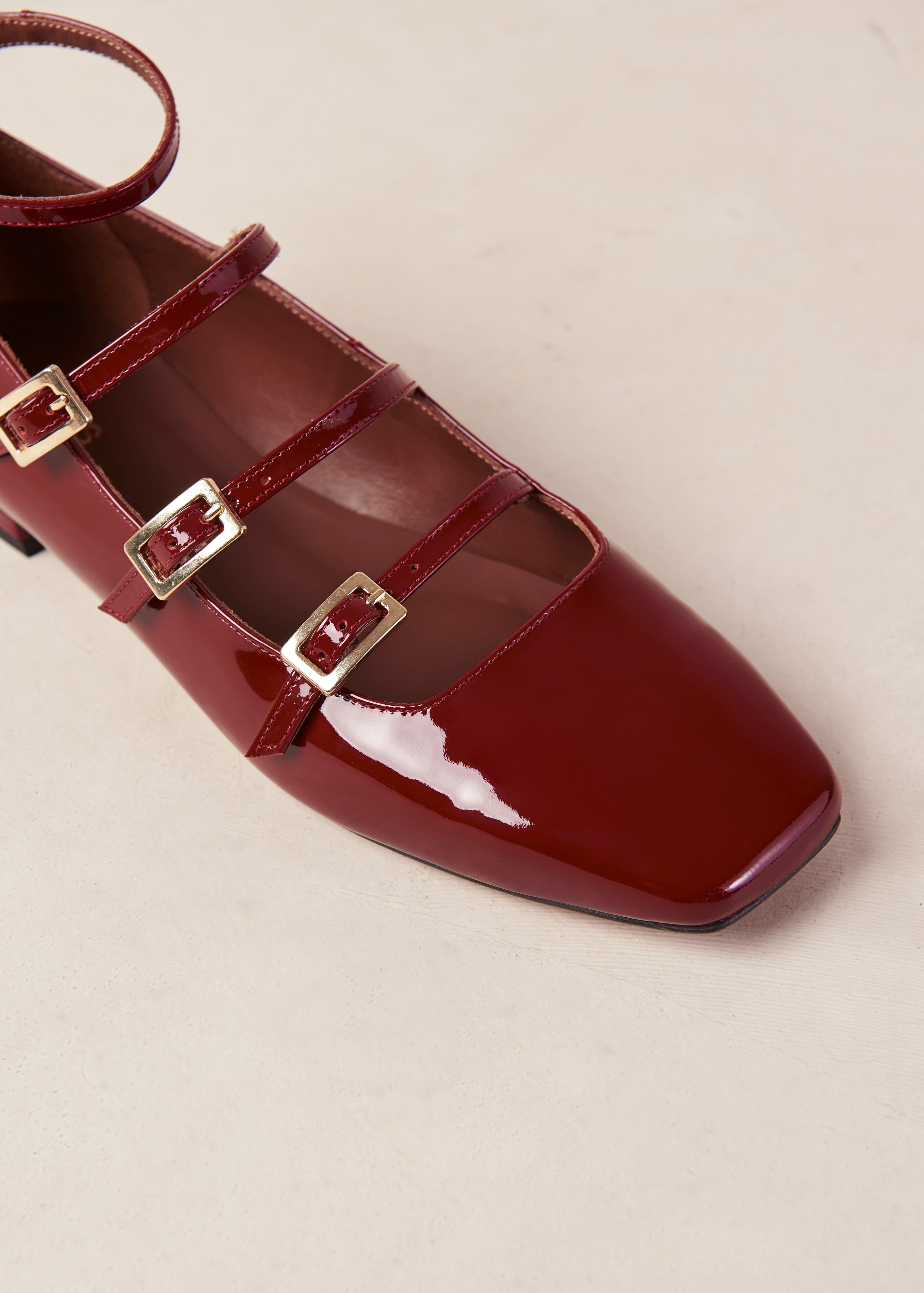 Luke Onix Wine Burgundy Leather Ballet Flats for Women - Comfortable & Stylish Shoes for Work, Travel & Casual Outfits