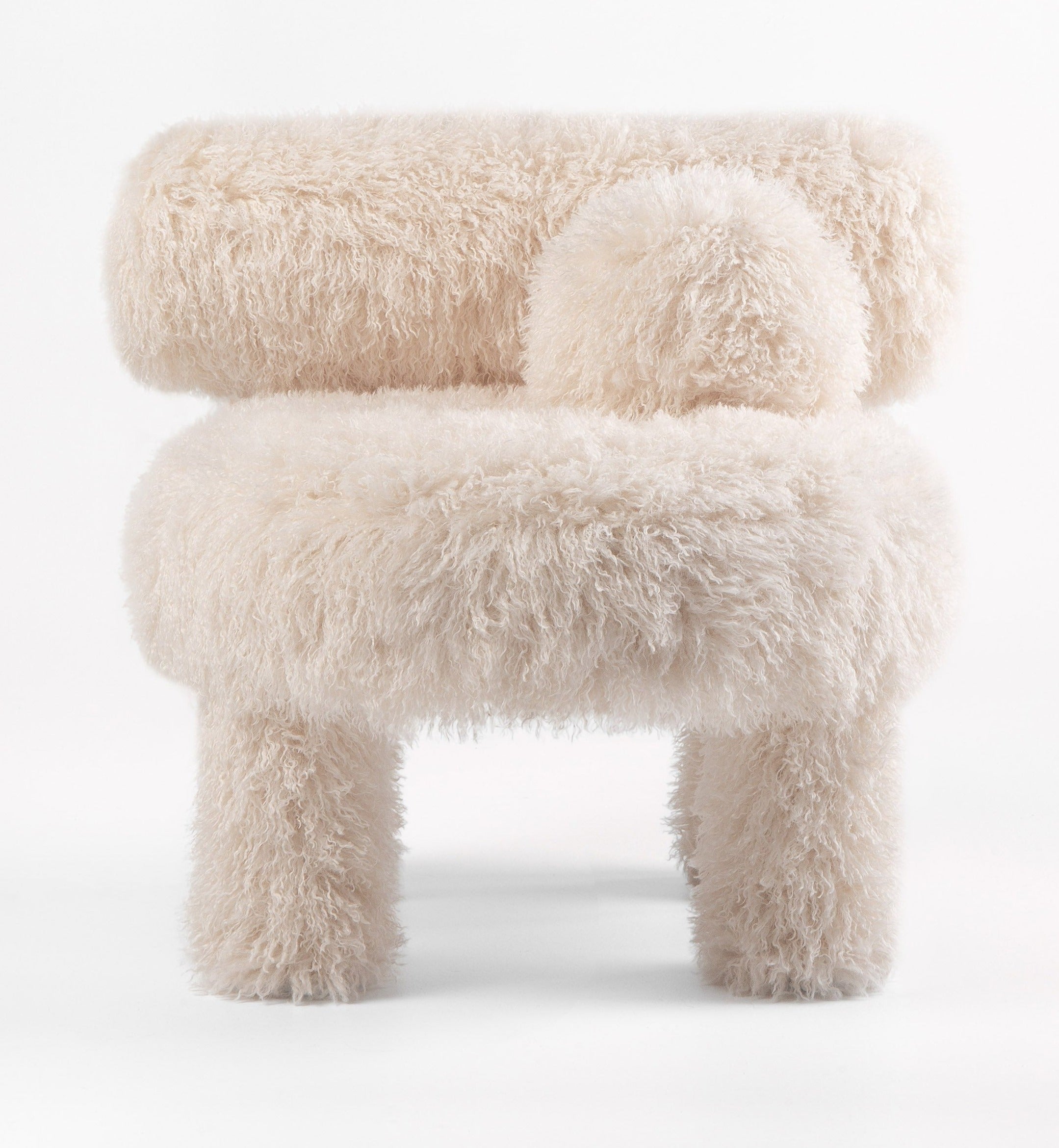 Noom Gropius Small Round Fluffy Cushion - Soft Plush Pillow for Sofa, Bed, Chair - Perfect for Home Decor, Living Room, Nursery & Cozy Comfort
