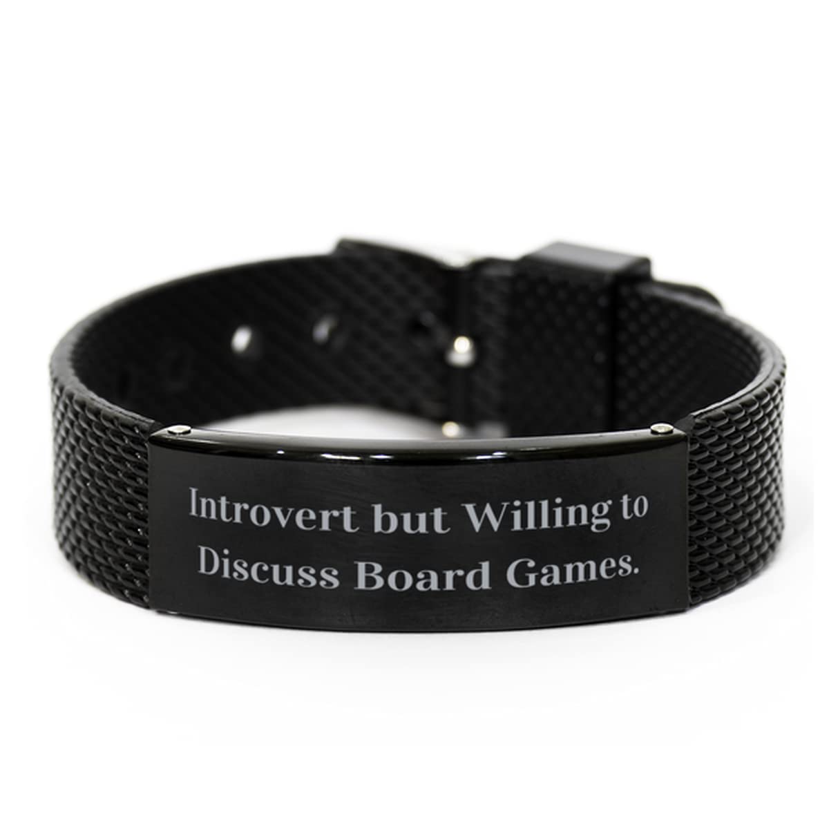 Best Board Games Gifts for Introverts - Black Shark Mesh Bracelet for Gamers | Perfect for Game Nights, Parties & Geek Culture Enthusiasts