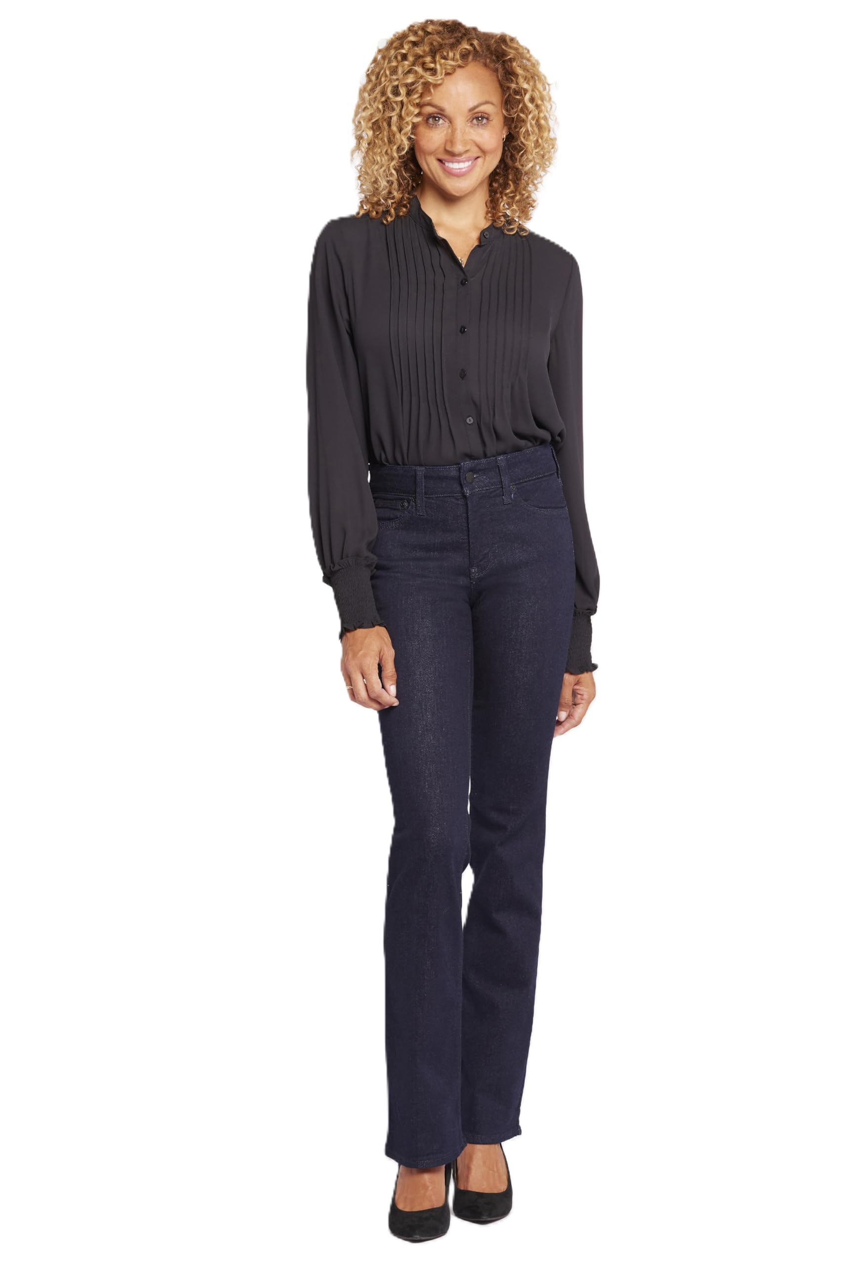 NYDJ Women's Barbara Bootcut Fit Denim Jeans - Comfortable Stretch Bootcut Jeans for Women, Classic Mid Rise Denim Pants for Casual Wear & Everyday Outfits