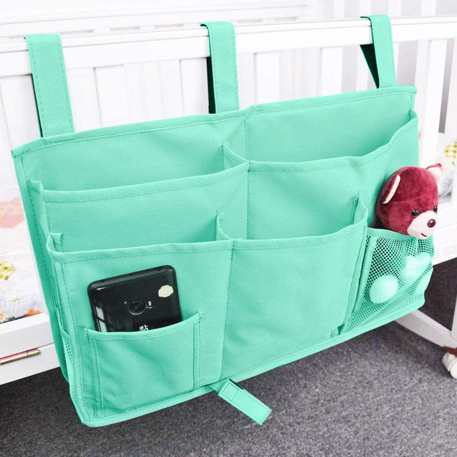 Pimzua Bunk Bed Top Caddy - Adjustable Cup Holder & Organizer for Laptop, Paper & Tablet | Perfect for Home, RV, Camping & Office Use | Fits Bed Rails, Armchairs, Recliners & Futons
