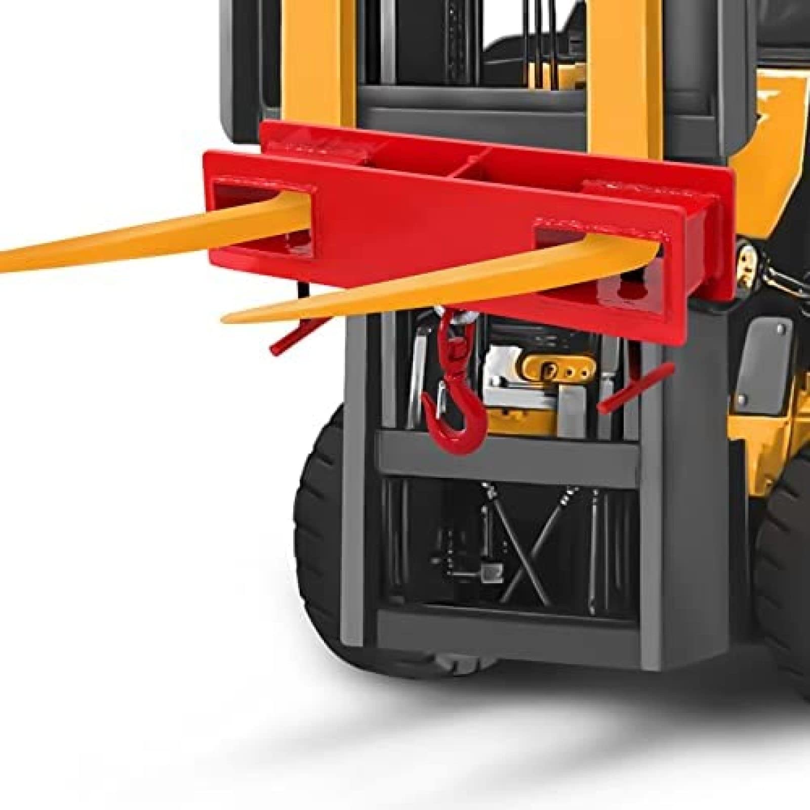 MELEG 2 Ton Forklift Lifting Hook Attachment - Heavy Duty Red Steel Forks for Warehouse, Construction & Material Handling - Perfect for Lifting Pallets, Equipment & Industrial Loads