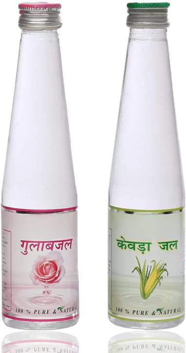 SmieTrz Kewra Water & Rose Water Set - 250ml Each (2-Pack) | Hydrating Facial Mist, Aromatherapy, Cooking Ingredient | Perfect for Skincare, Baking & Relaxation