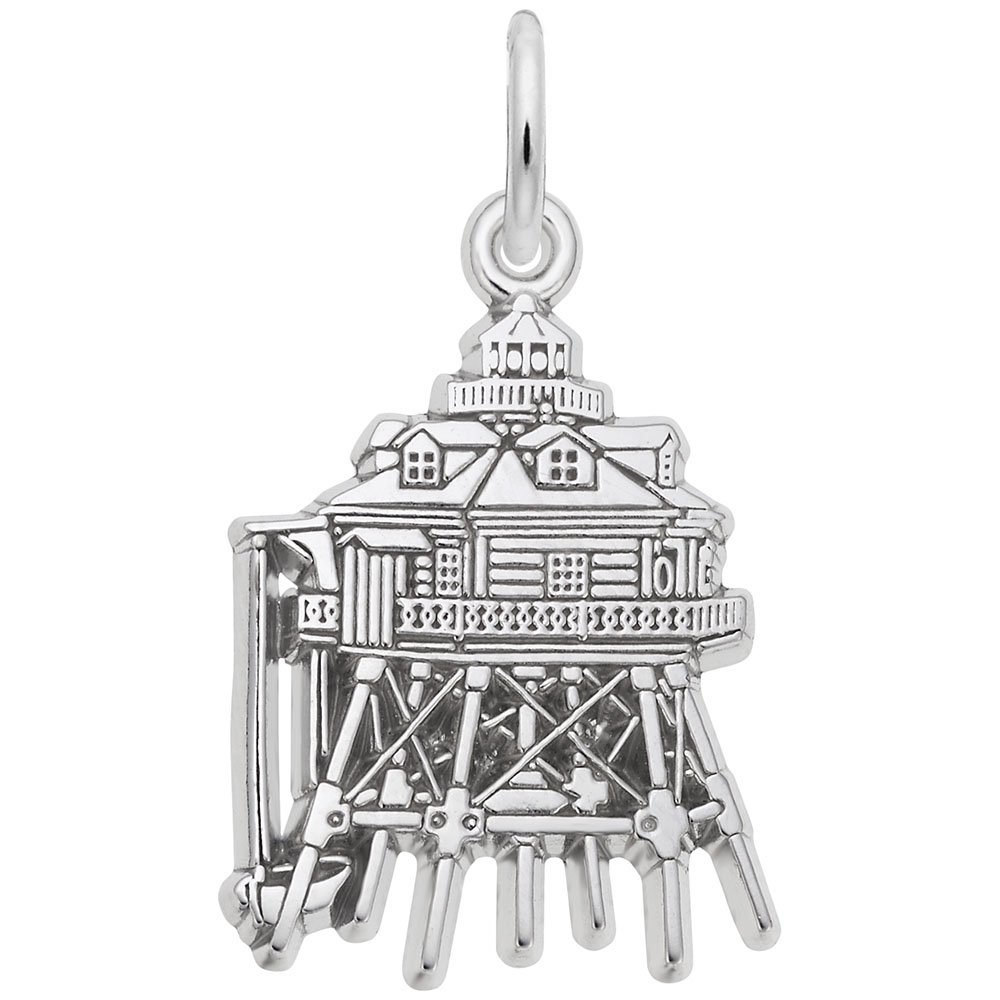 Thomas Point Lighthouse Maryland Charm - Handmade Bracelet & Necklace Charms for Jewelry Making - Perfect for Gifts, Souvenirs & Coastal Decor