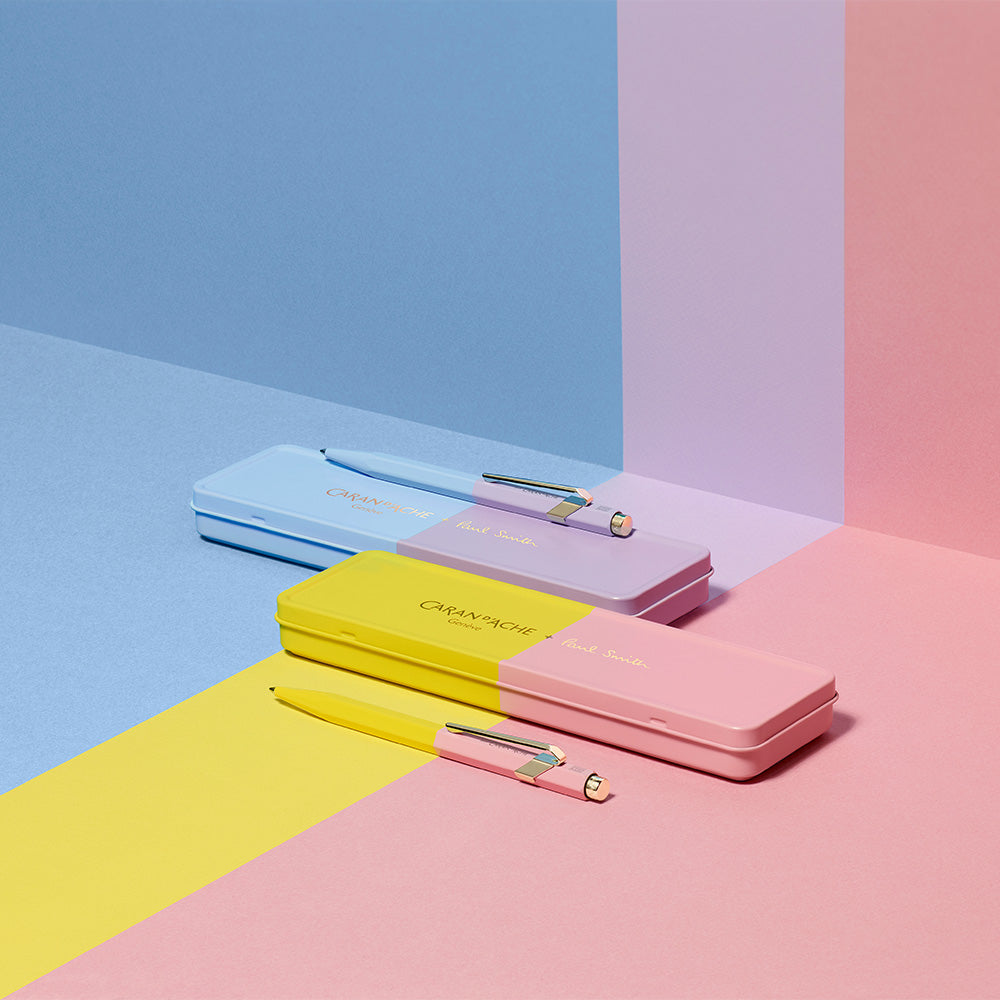Caran d'Ache 849 Ballpoint Pen - Paul Smith Limited Edition in Chartreuse & Rose | Premium Writing Instrument for Office, Gifts & Collectors