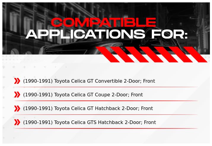 R1 Concepts Premium Ceramic Front Brake Pads and Rotors Kit - Compatible with 1990-1991 Toyota Celica | High-Performance Braking for Daily Commute & Sport Driving