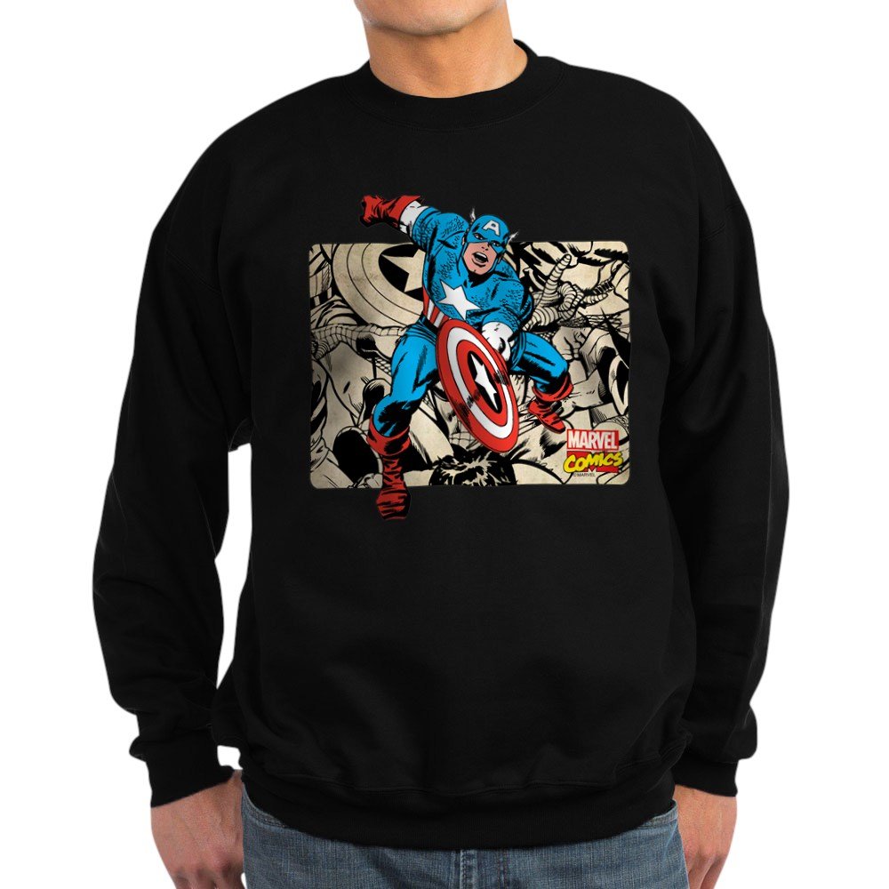 Captain America Retro Sweatshirt - Vintage Marvel Superhero Hoodie for Men & Women | Perfect for Cosplay, Comic Con & Casual Wear