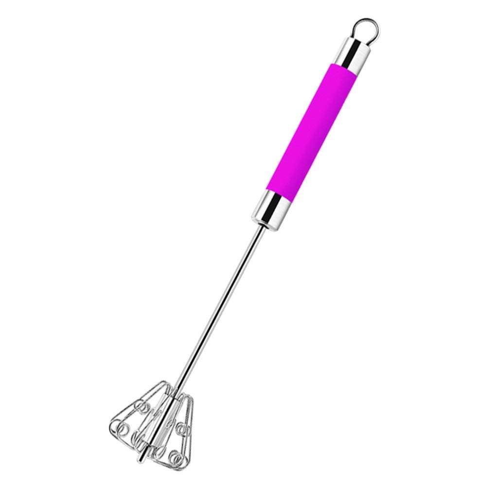 Stainless Steel Hand Whisk - Manual Egg Beater for Mixing Eggs, Milk, Cream, Cake & Bread Batter - Durable Kitchen Utensil with Comfortable Grip (Red) - Perfect for Baking, Cooking & Whipping Cream at Home