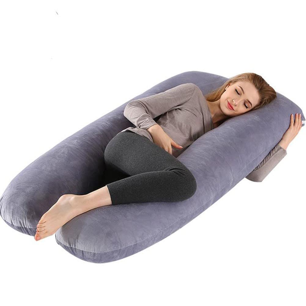 140CM U-Shaped Pregnancy Pillow for Sleeping - Full Body Maternity Support Pillow with Contoured Design | Perfect for Side Sleepers & Back Pain Relief During Pregnancy