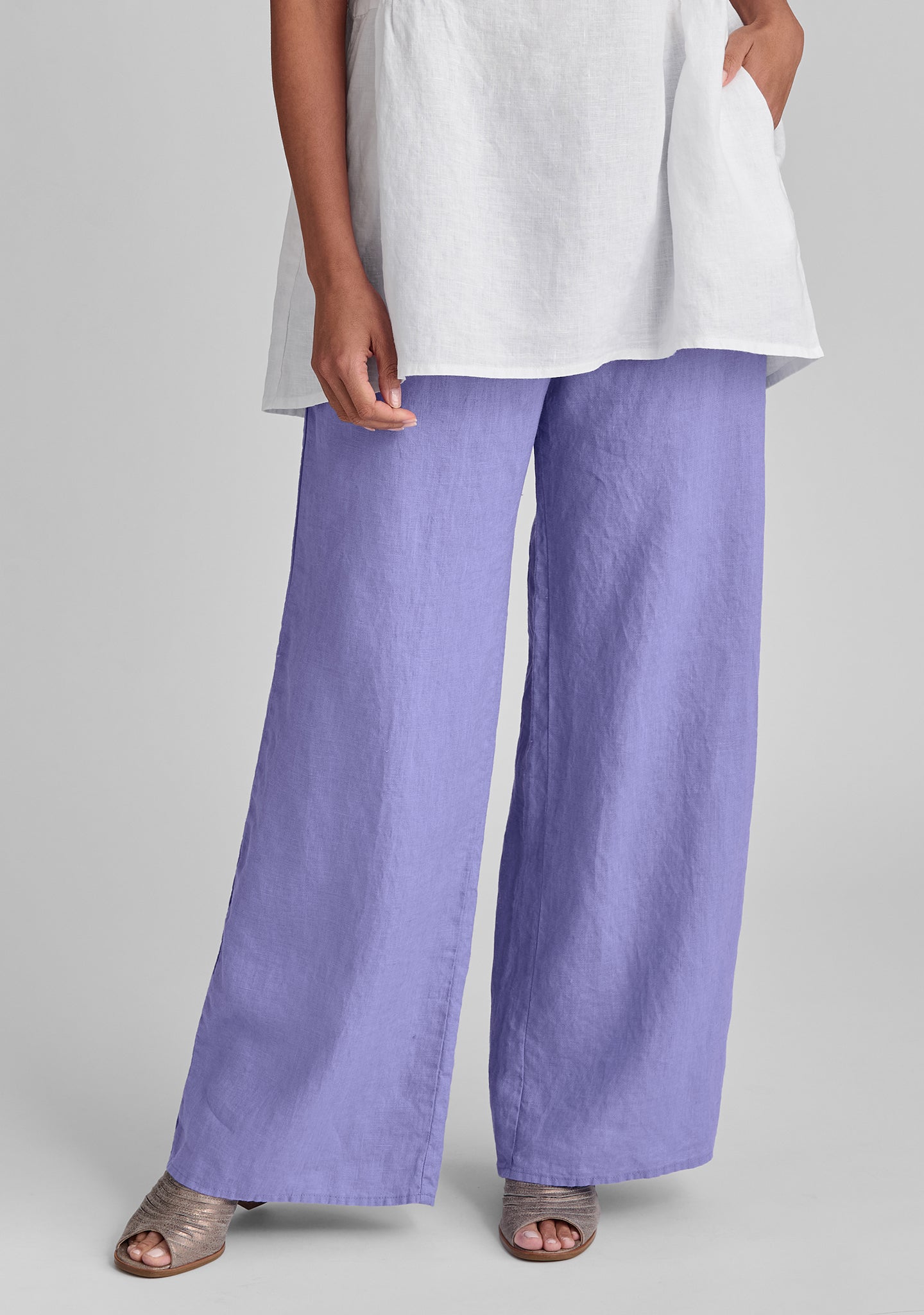 Stylish Full Length Linen Pants for Women - Comfortable Summer Picnic Pants - Perfect for Outdoor Activities, Beach Vacations & Casual Wear