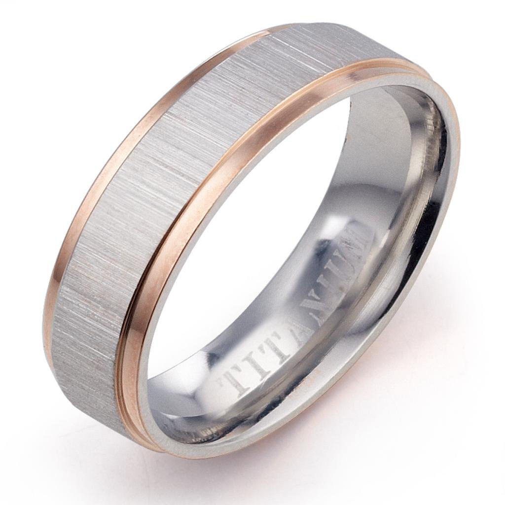 Custom Engraved His & Her Two-Tone Rose Gold & Silver Couple Rings - Promise, Anniversary & Wedding Bands - Valentine's Day Gift for Couples - Perfect for Engagements, Vows & Romantic Occasions