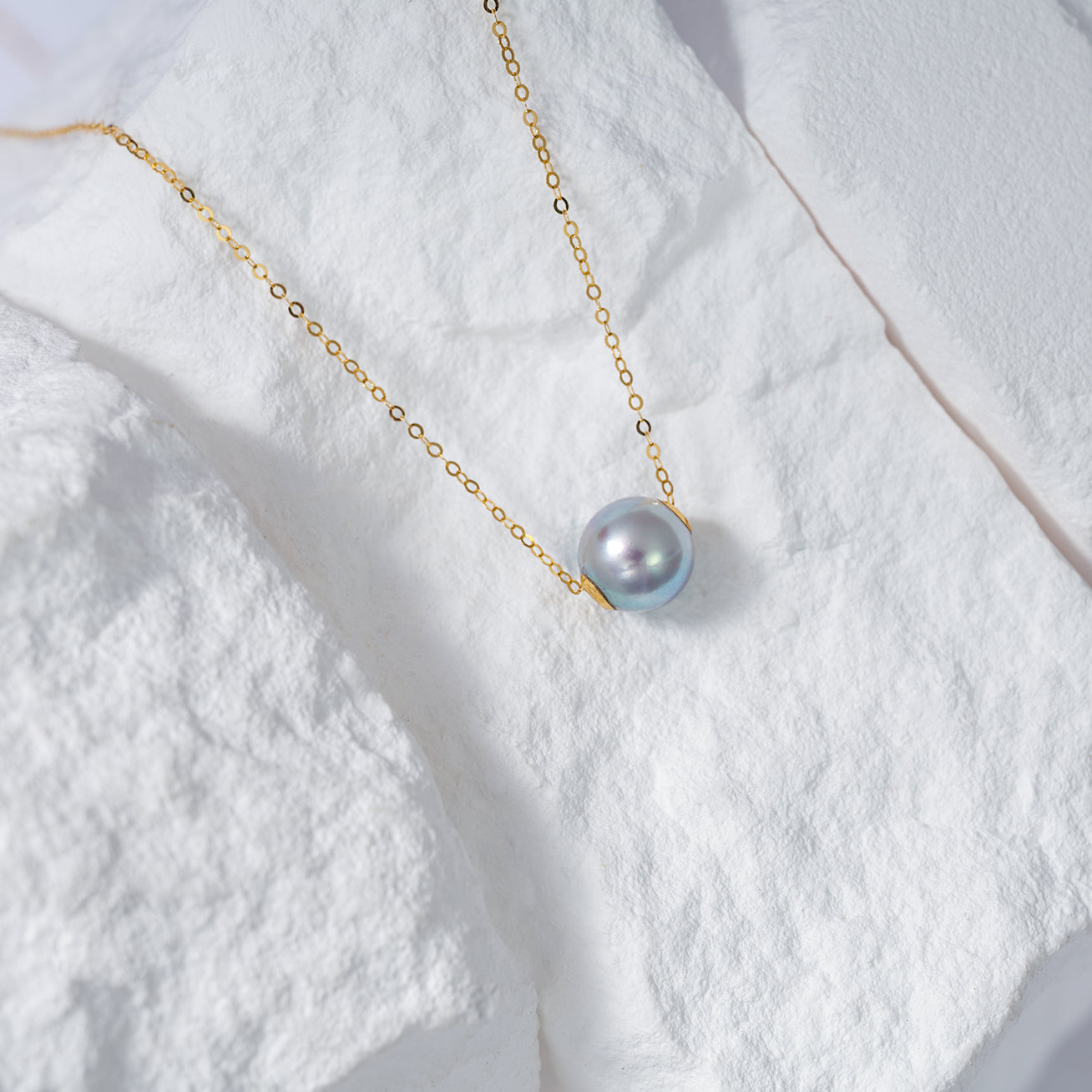18K Solid Gold Akoya Madama Pearl Necklace - Classic Elegant Jewelry for Women, Gift for Her, Anniversary, Wedding, Birthday, Special Occasions